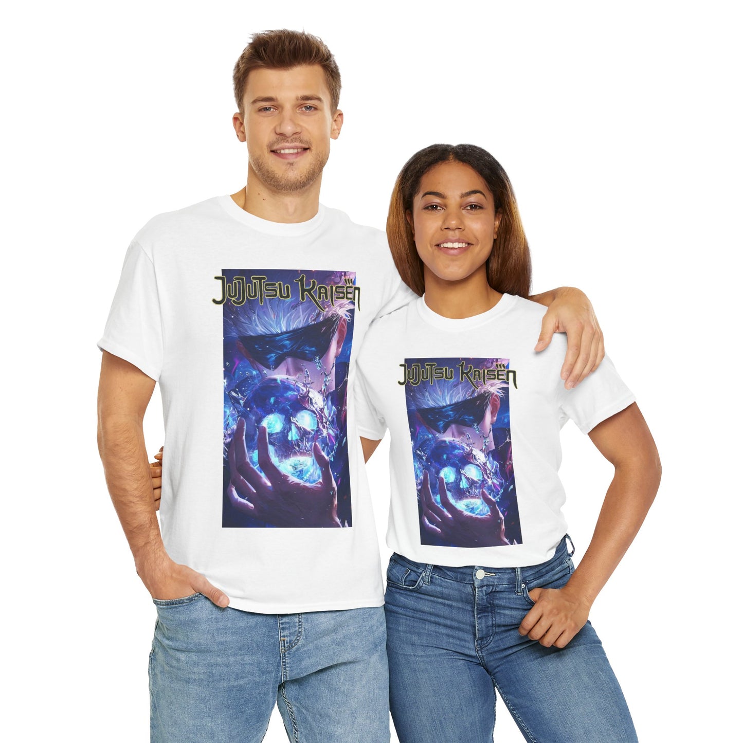 Satoru Gojo, Front and Back Design, 100% Heavy Cotton Shirt