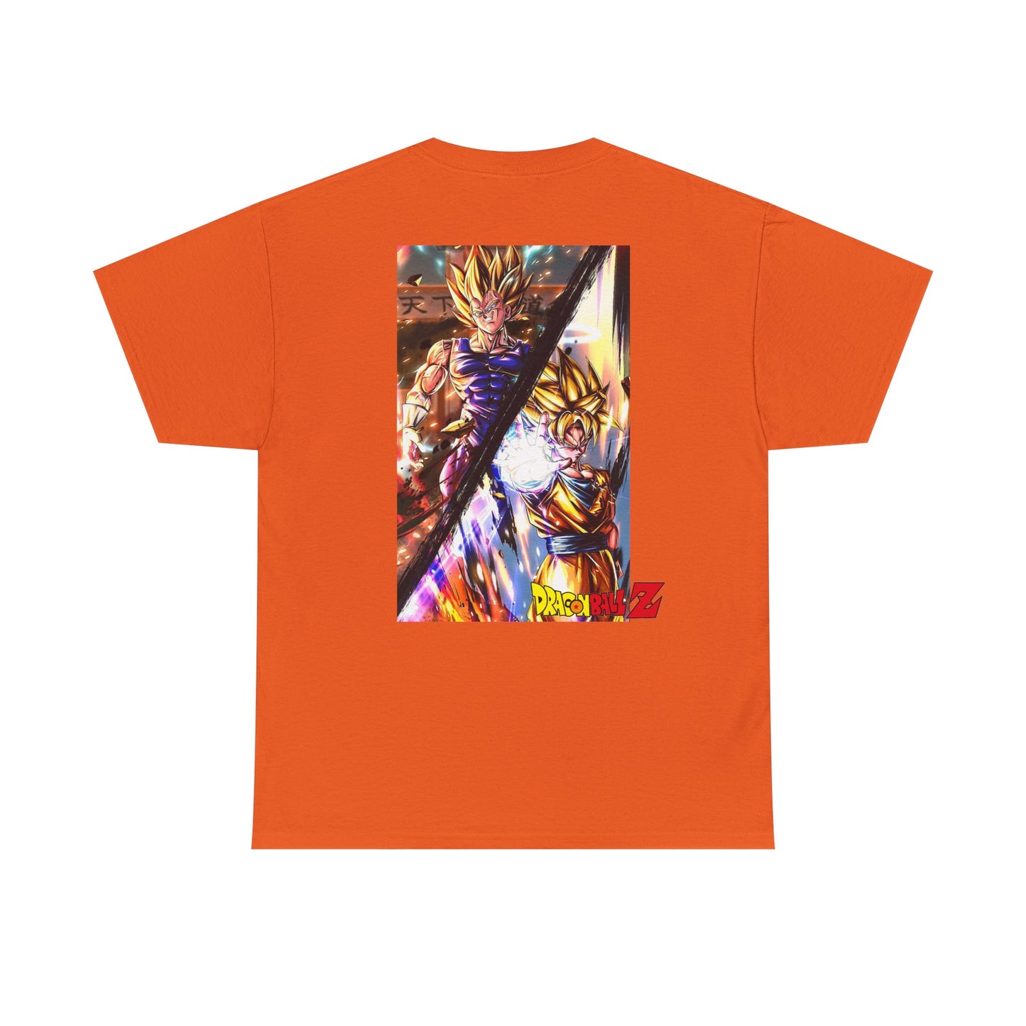 Goku and Vegeta Fusion, Front and Back Design, 100% Heavy Cotton Shirt
