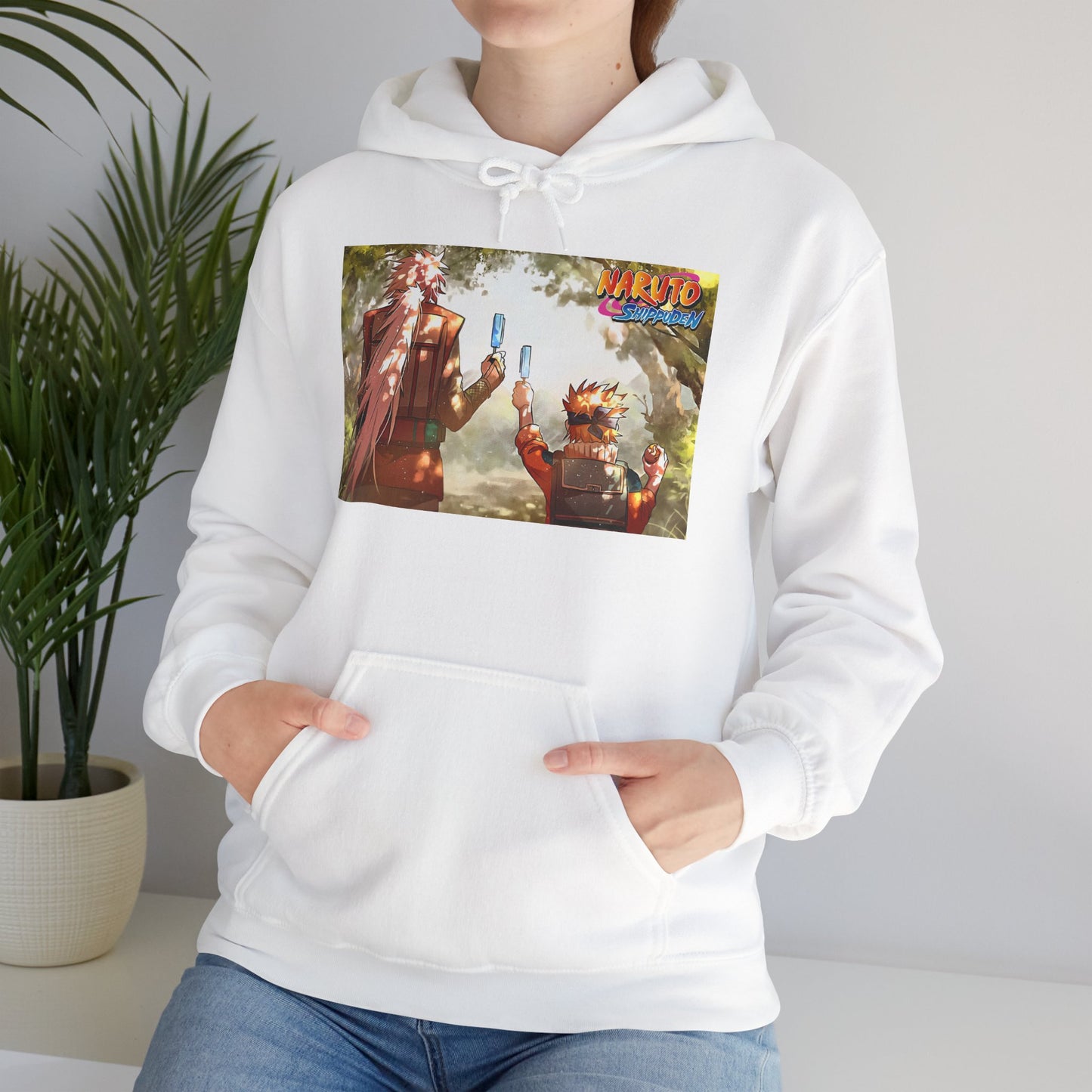 Naruto and Jiraiya's Bond, Front and Back Design, Cotton Hoodie