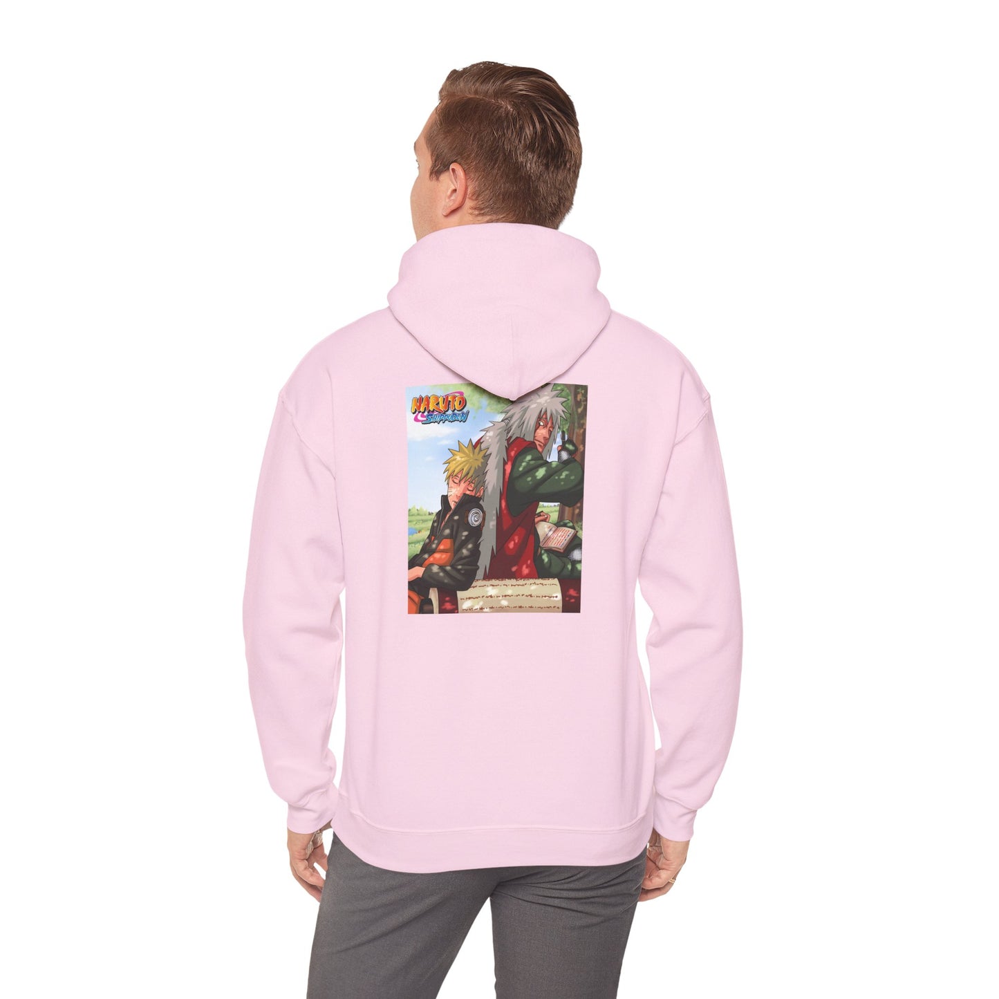 Naruto and Jiraiya's Bond, Front and Back Design, Cotton Hoodie