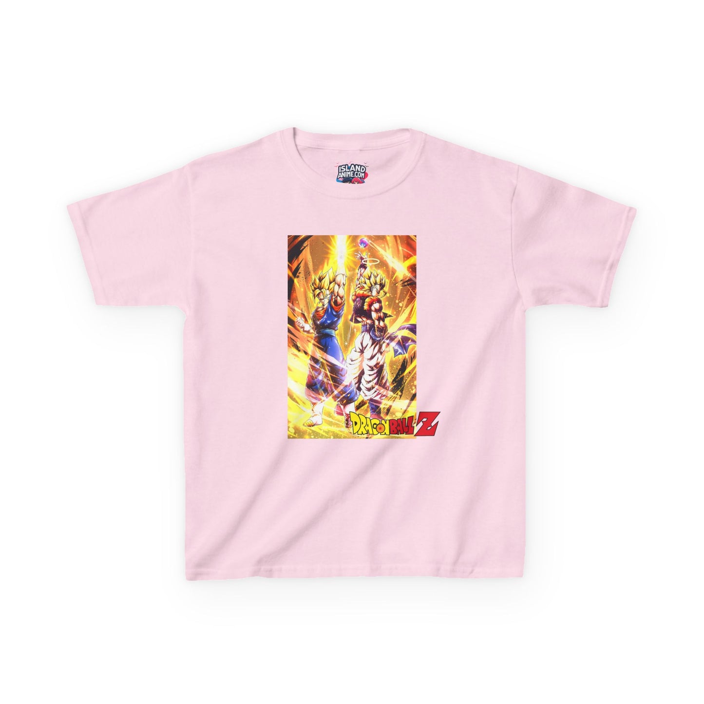 Goku and Vegeta Fusion, Front and Back Design, Kids 100% Heavy Cotton Shirt