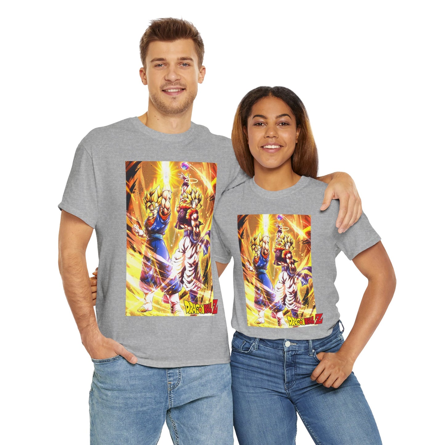 Goku and Vegeta Fusion, Front and Back Design, 100% Heavy Cotton Shirt