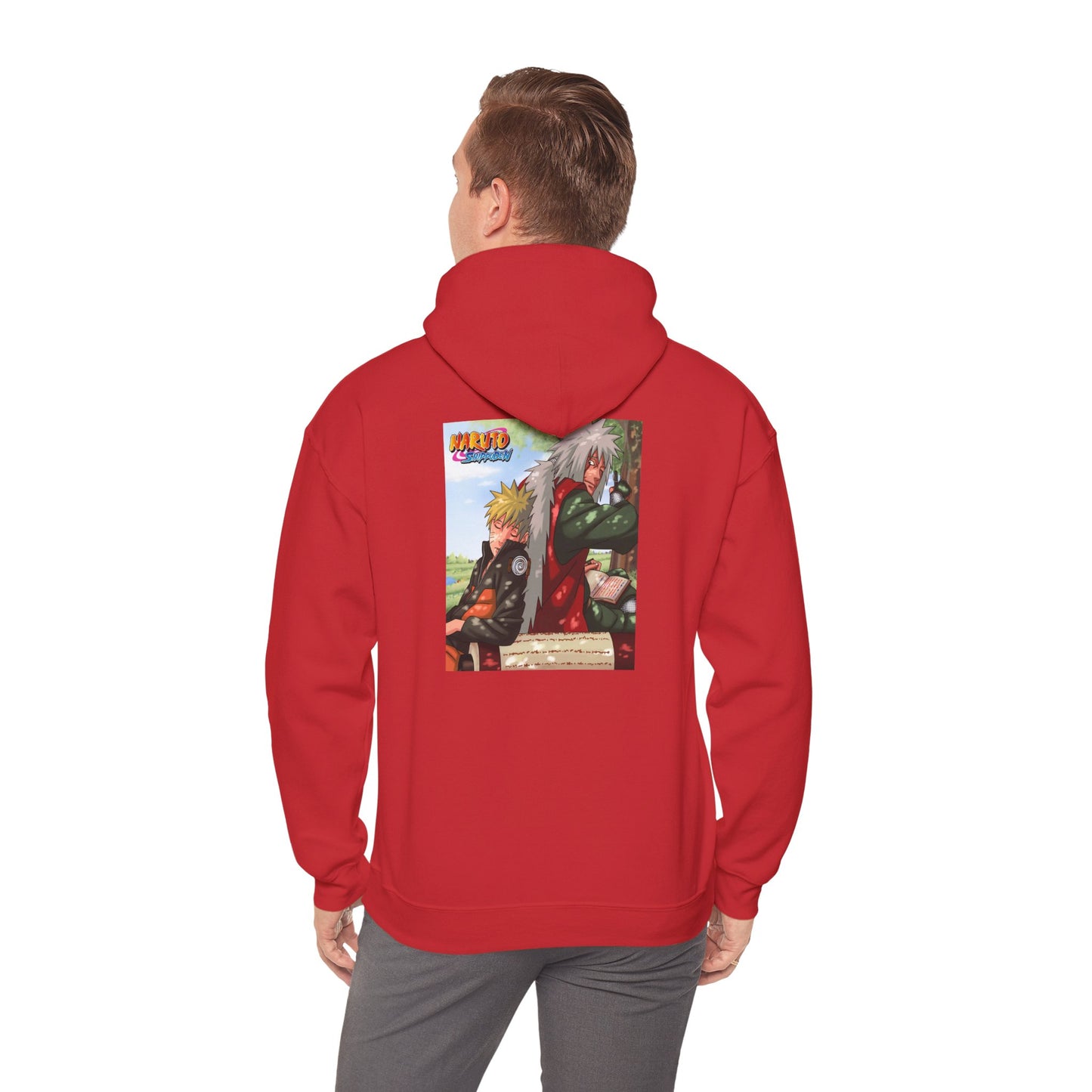 Naruto and Jiraiya's Bond, Front and Back Design, Cotton Hoodie