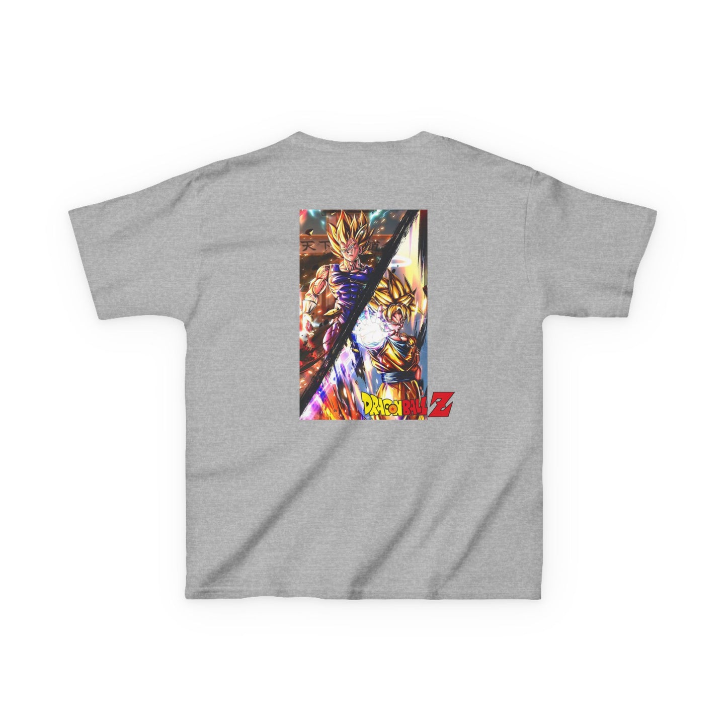 Goku and Vegeta Fusion, Front and Back Design, Kids 100% Heavy Cotton Shirt