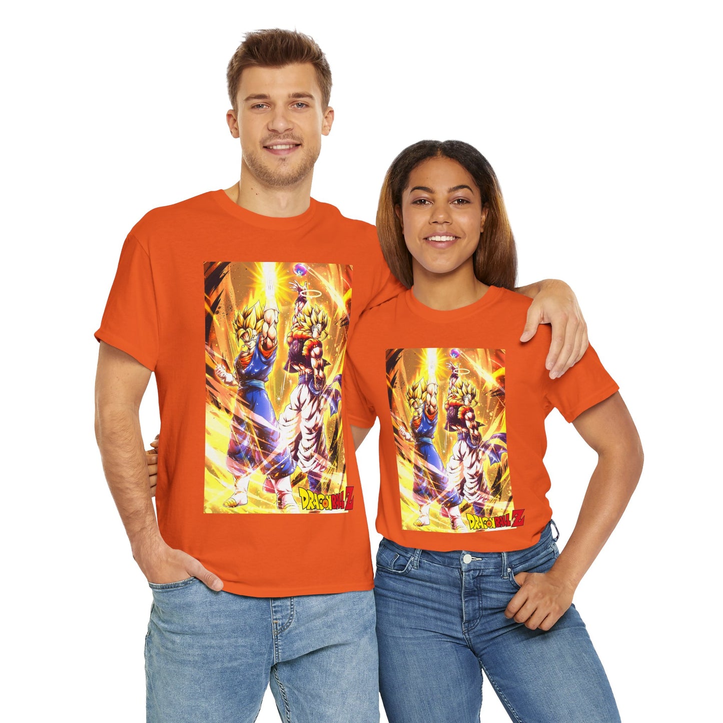 Goku and Vegeta Fusion, Front and Back Design, 100% Heavy Cotton Shirt
