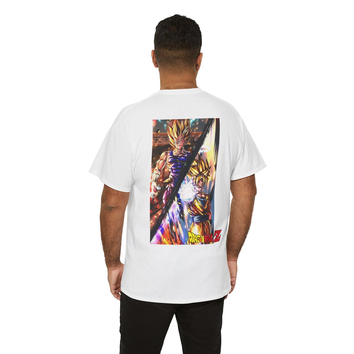 Goku and Vegeta Fusion, Front and Back Design, 100% Heavy Cotton Shirt