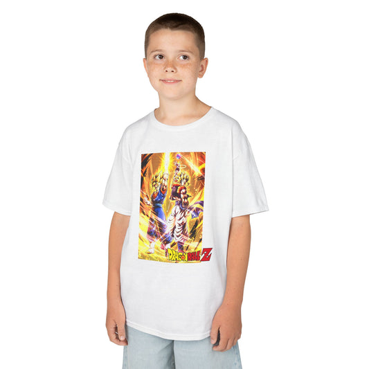 Goku and Vegeta Fusion, Front and Back Design, Kids 100% Heavy Cotton Shirt