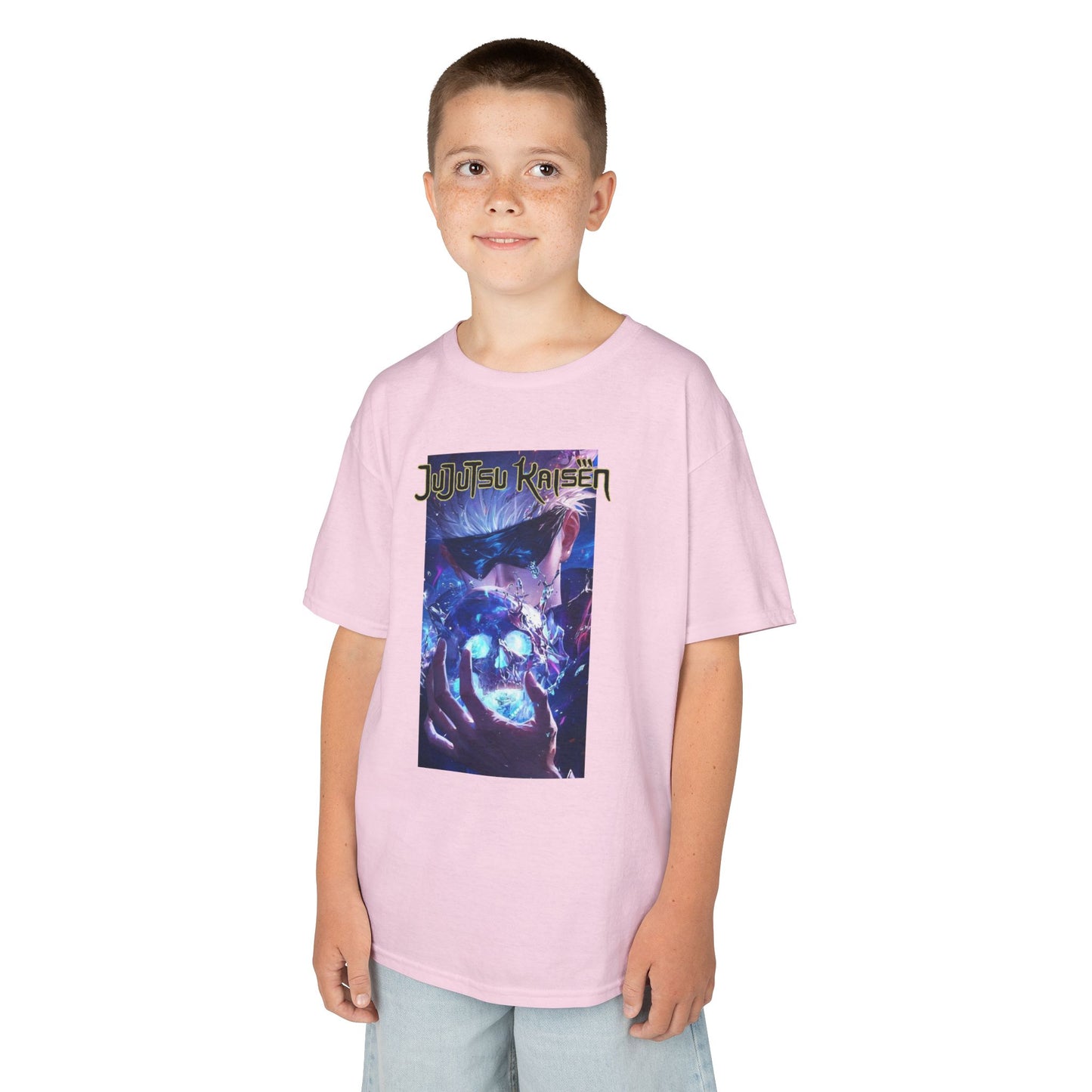 Satoru Gojo, Front and Back Design, Kids 100% Heavy Cotton Shirt