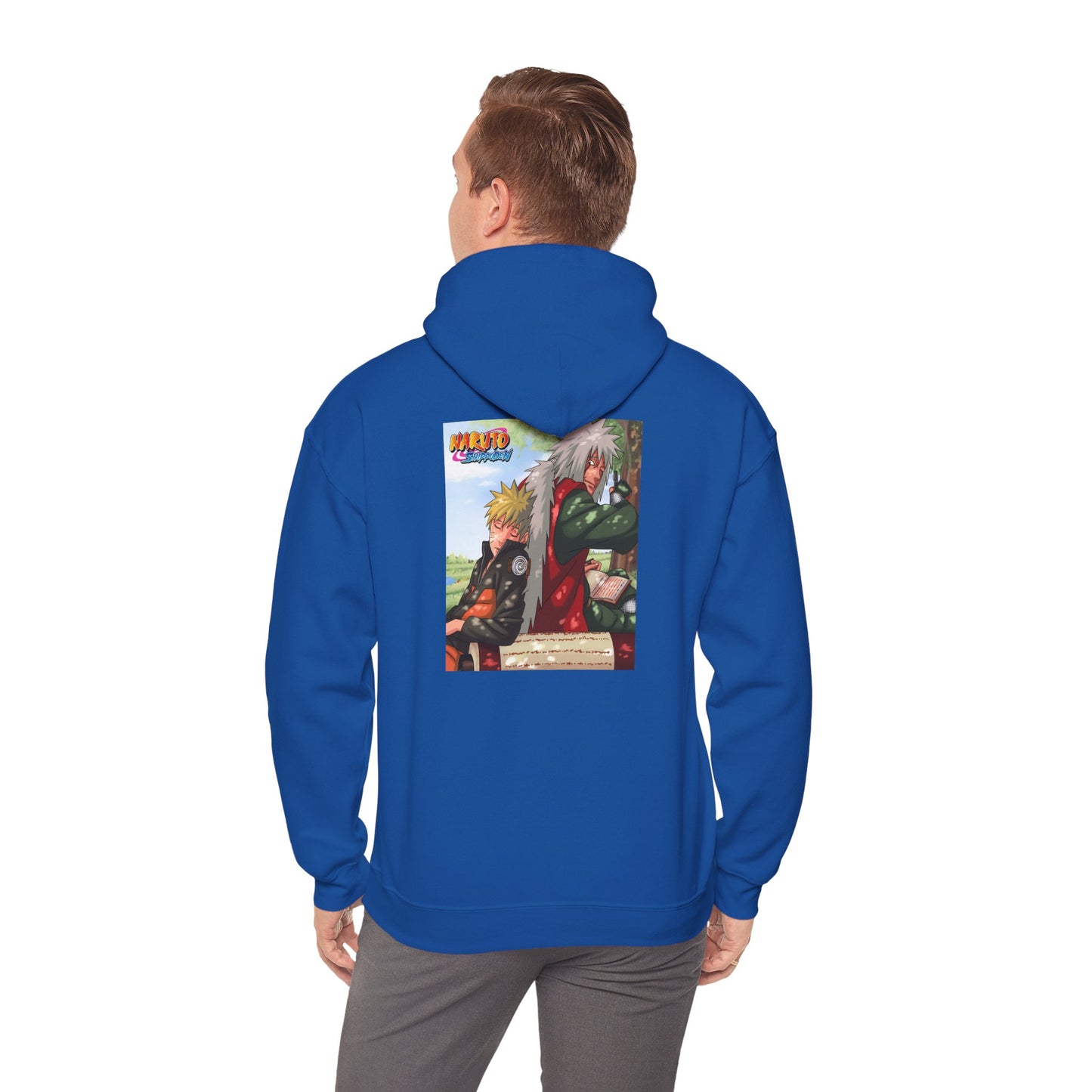 Naruto and Jiraiya's Bond, Front and Back Design, Cotton Hoodie