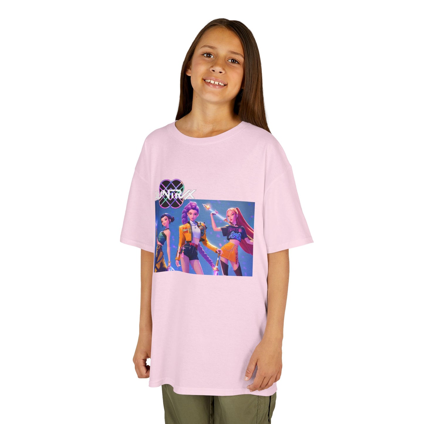Huntrix and Saja Boys, Front and Back Design, 100% Heavy Cotton Shirt