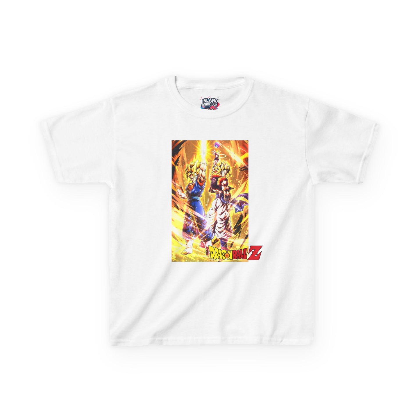Goku and Vegeta Fusion, Front and Back Design, Kids 100% Heavy Cotton Shirt