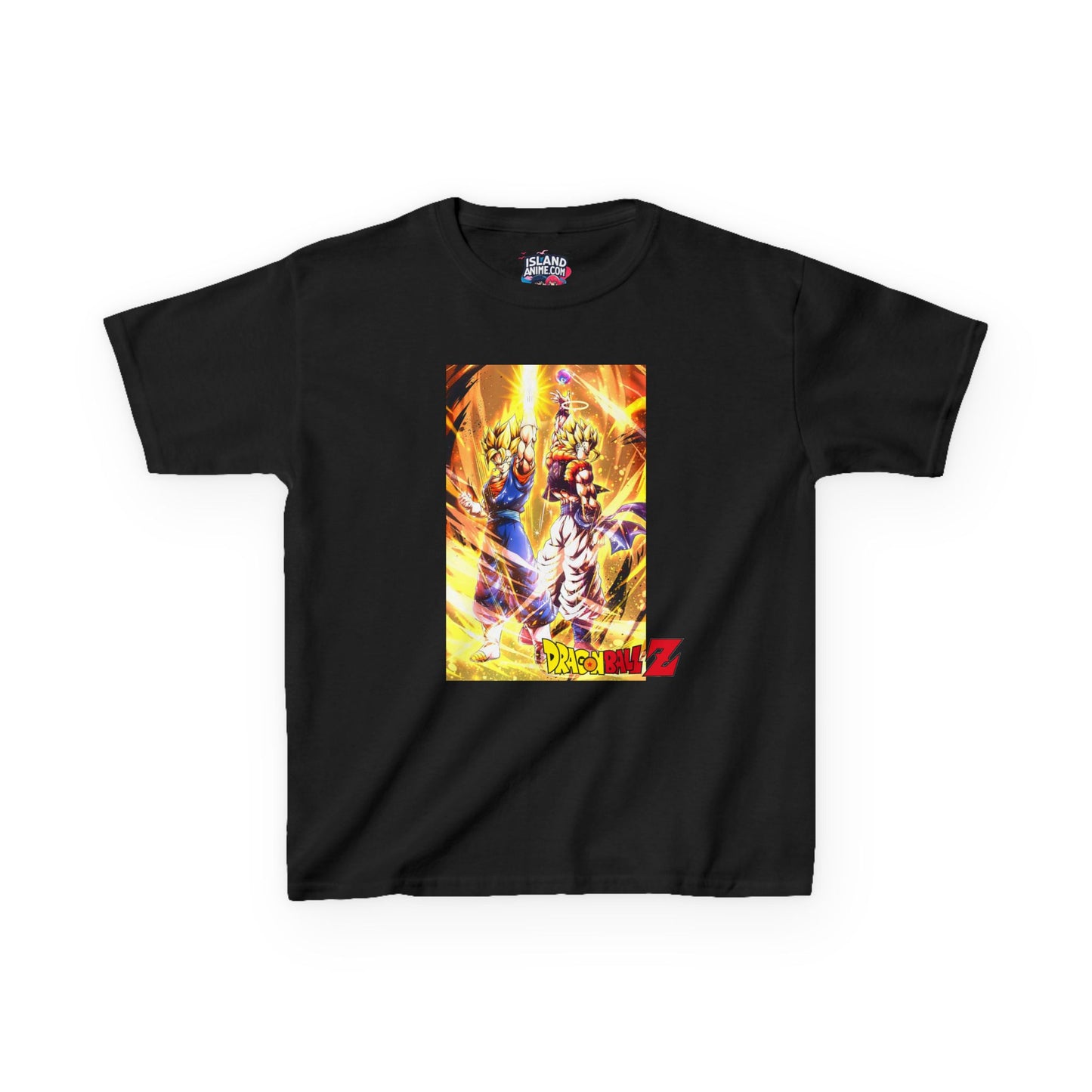 Goku and Vegeta Fusion, Front and Back Design, Kids 100% Heavy Cotton Shirt