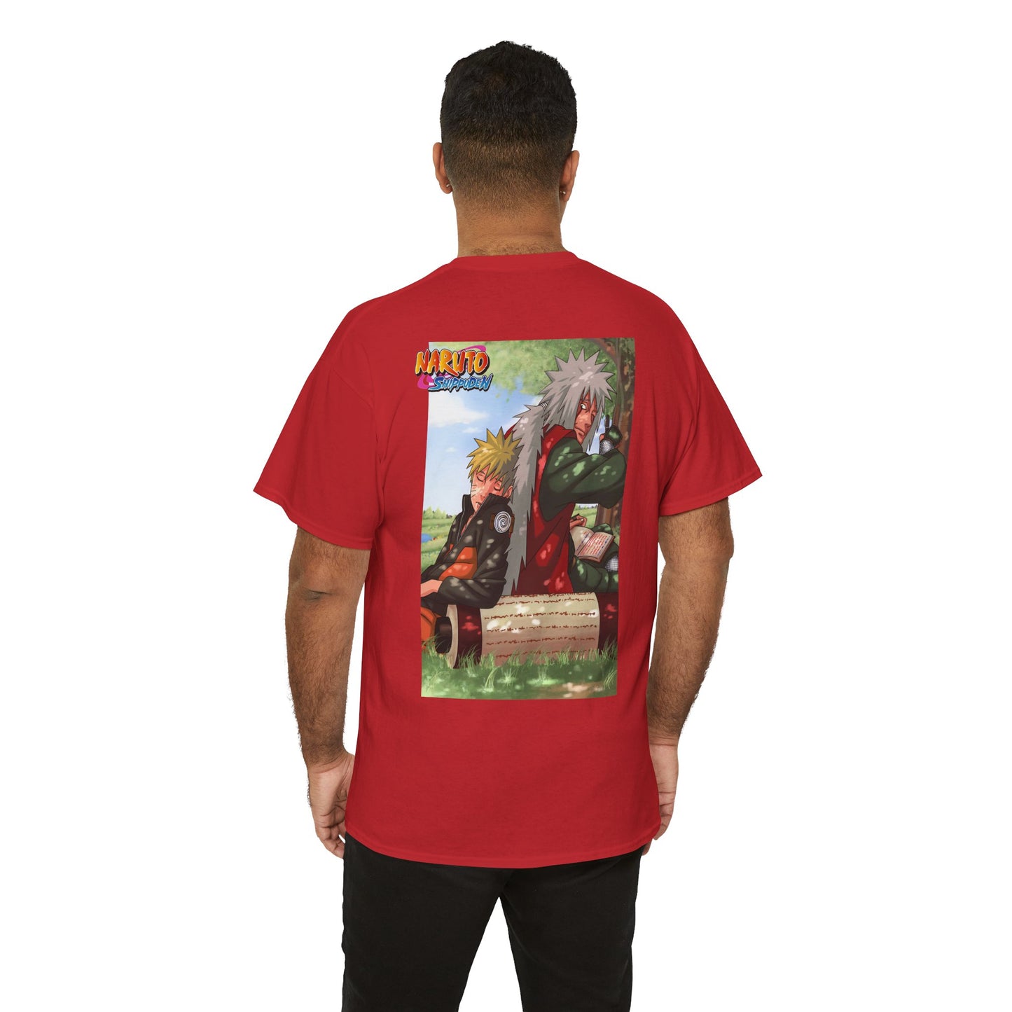 Naruto and Jiraiya's Bond, Front and Back Design, 100% Heavy Cotton Shirt