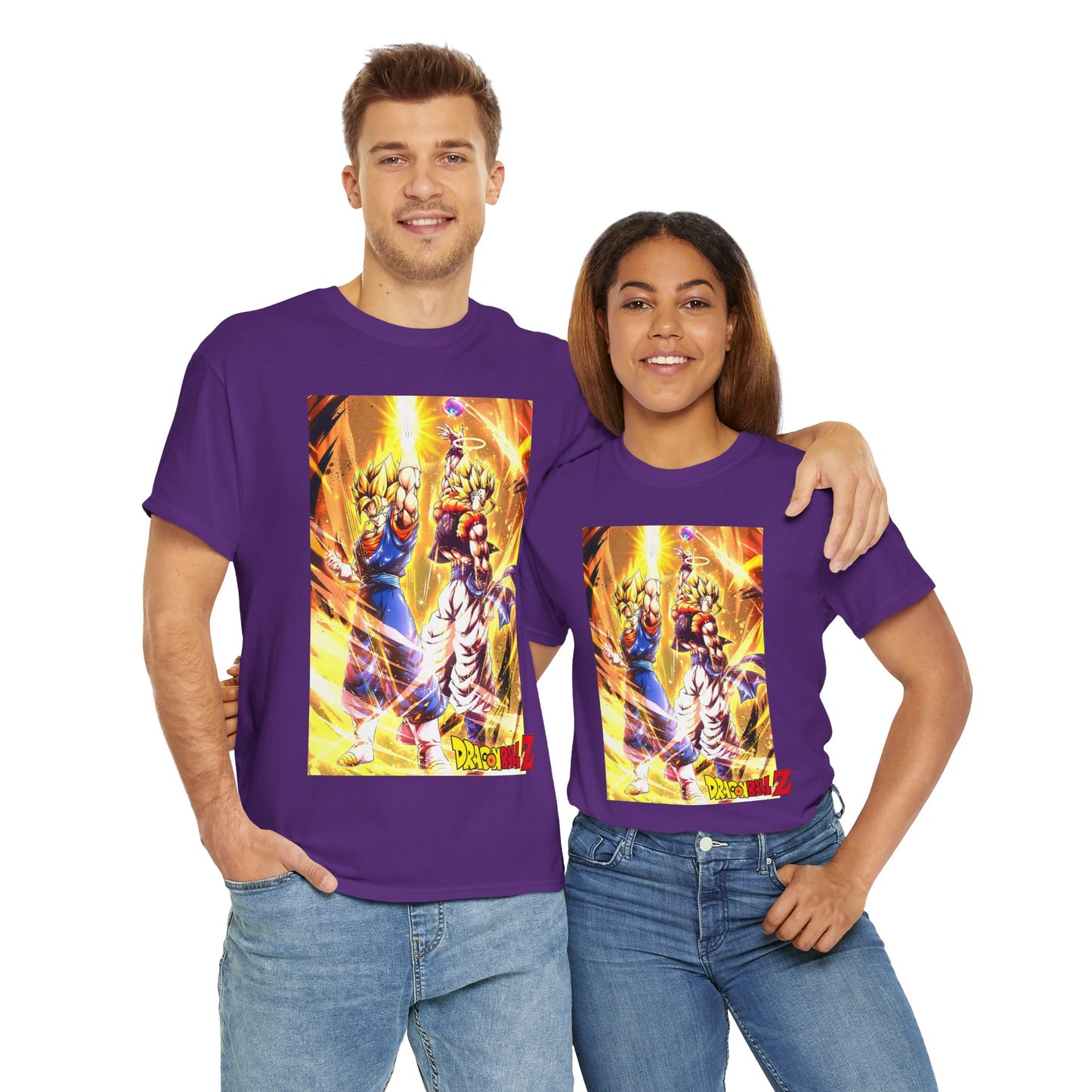 Goku and Vegeta Fusion, Front and Back Design, 100% Heavy Cotton Shirt