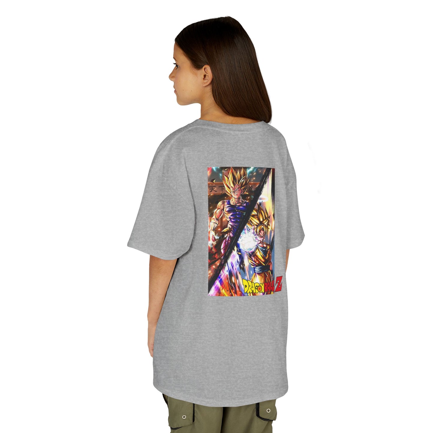 Goku and Vegeta Fusion, Front and Back Design, Kids 100% Heavy Cotton Shirt