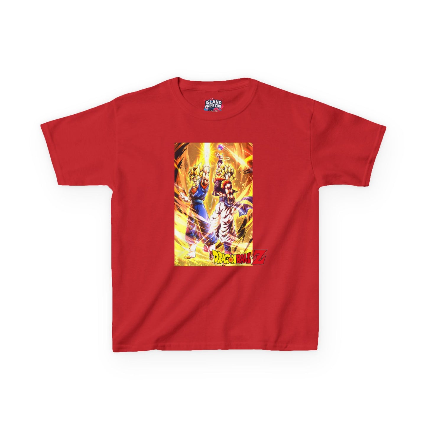 Goku and Vegeta Fusion, Front and Back Design, Kids 100% Heavy Cotton Shirt