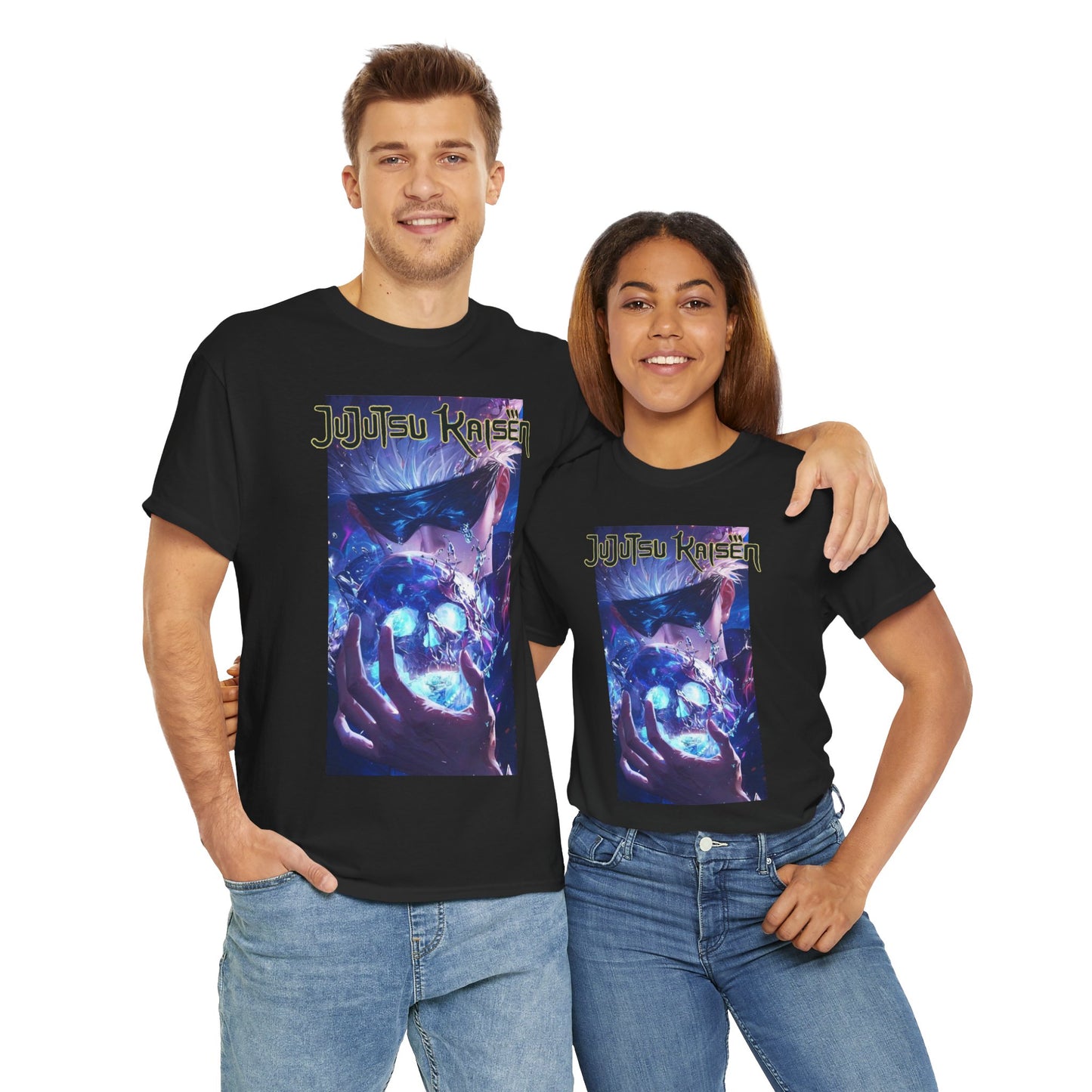 Satoru Gojo, Front and Back Design, 100% Heavy Cotton Shirt