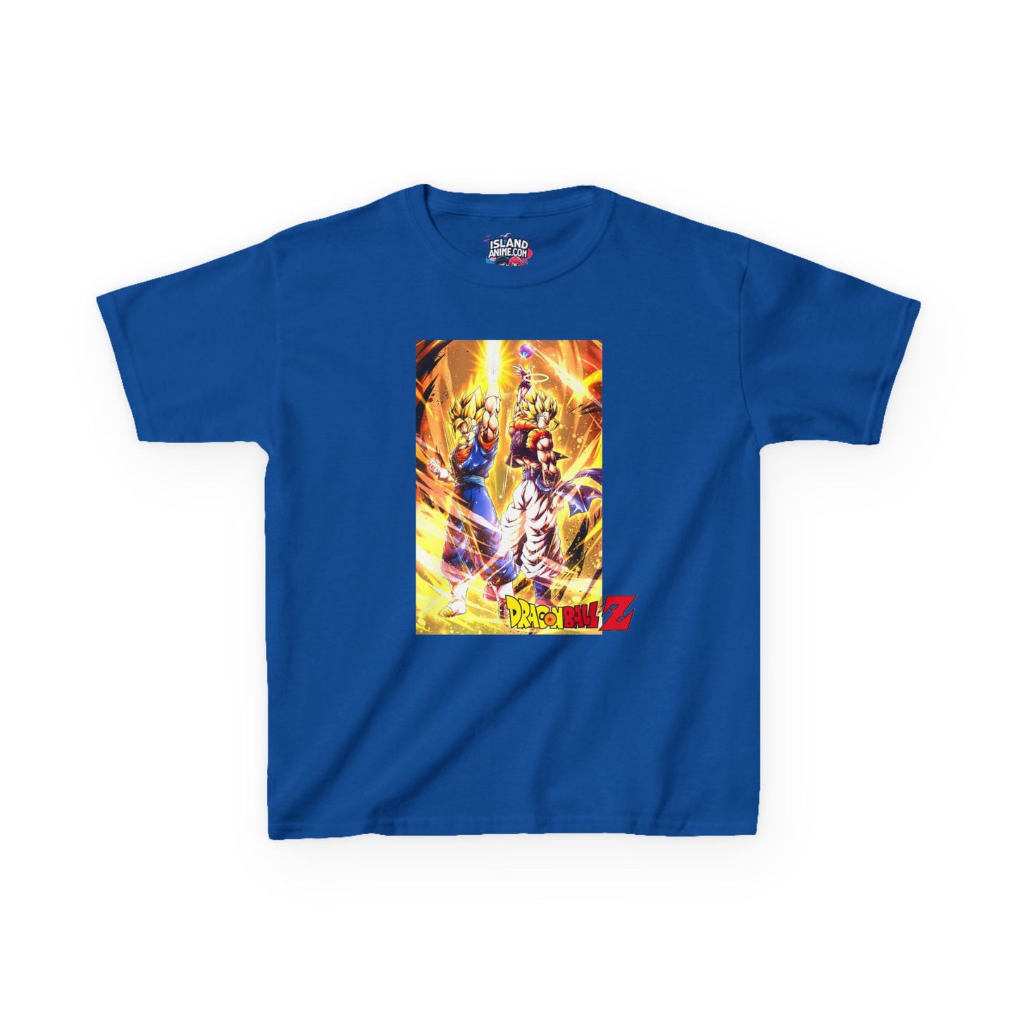 Goku and Vegeta Fusion, Front and Back Design, Kids 100% Heavy Cotton Shirt