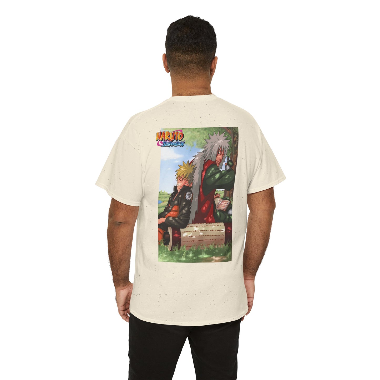 Naruto and Jiraiya's Bond, Front and Back Design, 100% Heavy Cotton Shirt
