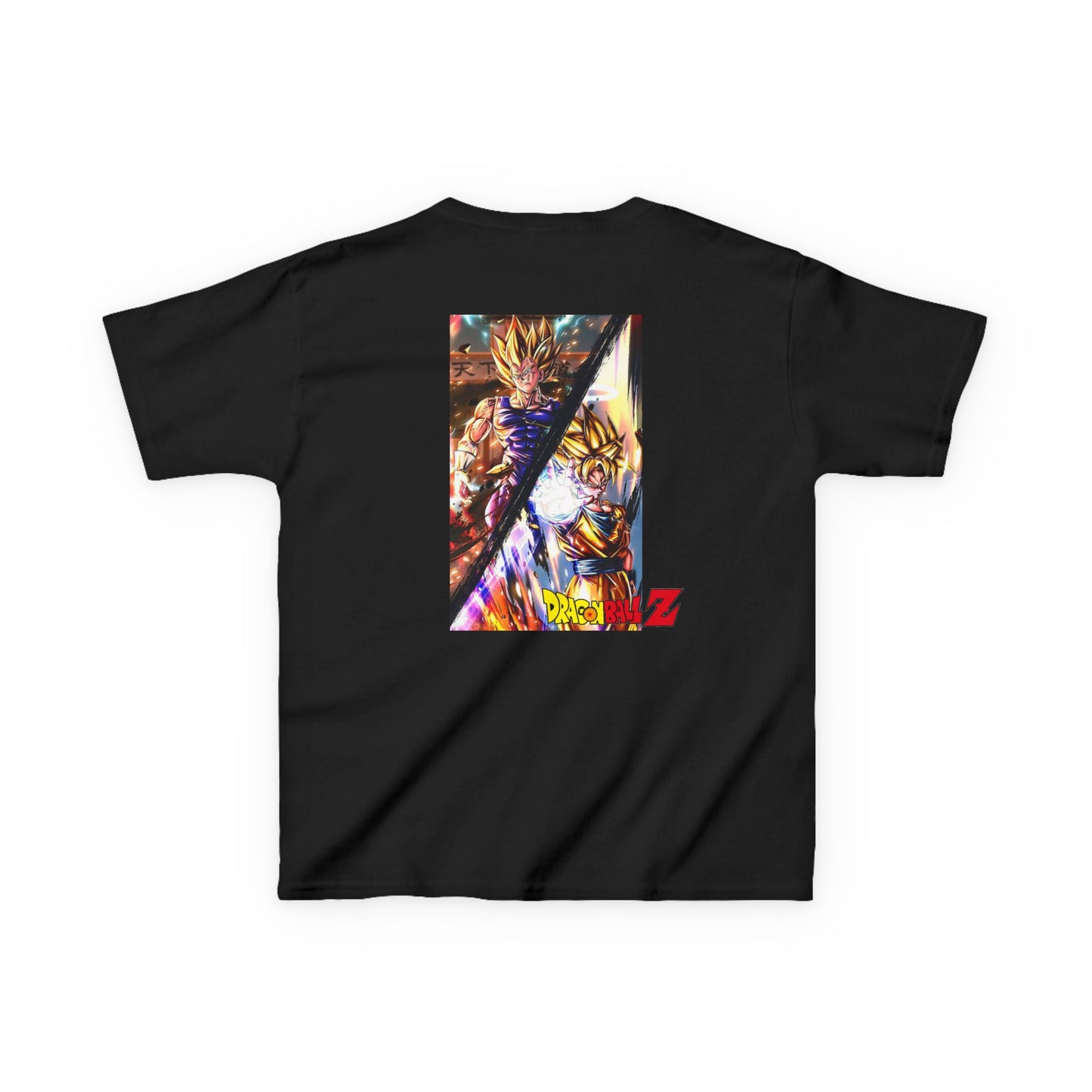 Goku and Vegeta Fusion, Front and Back Design, Kids 100% Heavy Cotton Shirt