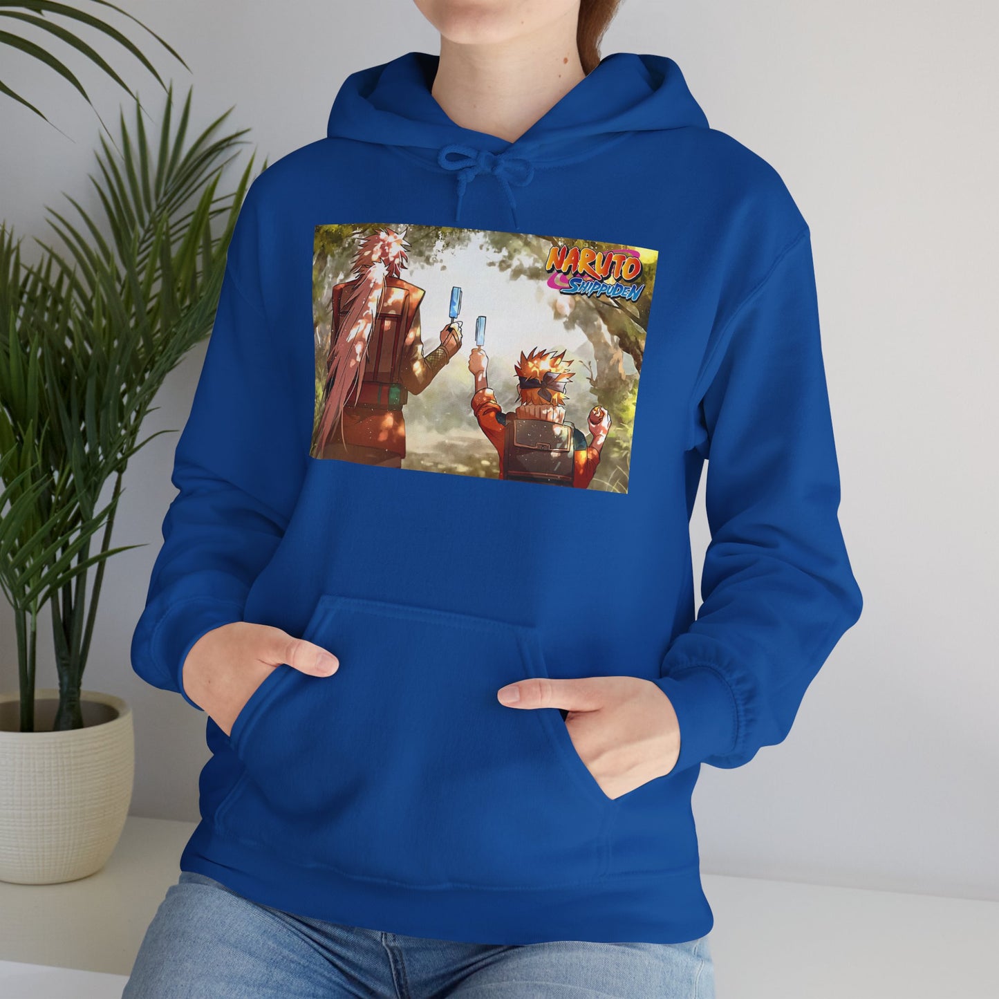 Naruto and Jiraiya's Bond, Front and Back Design, Cotton Hoodie