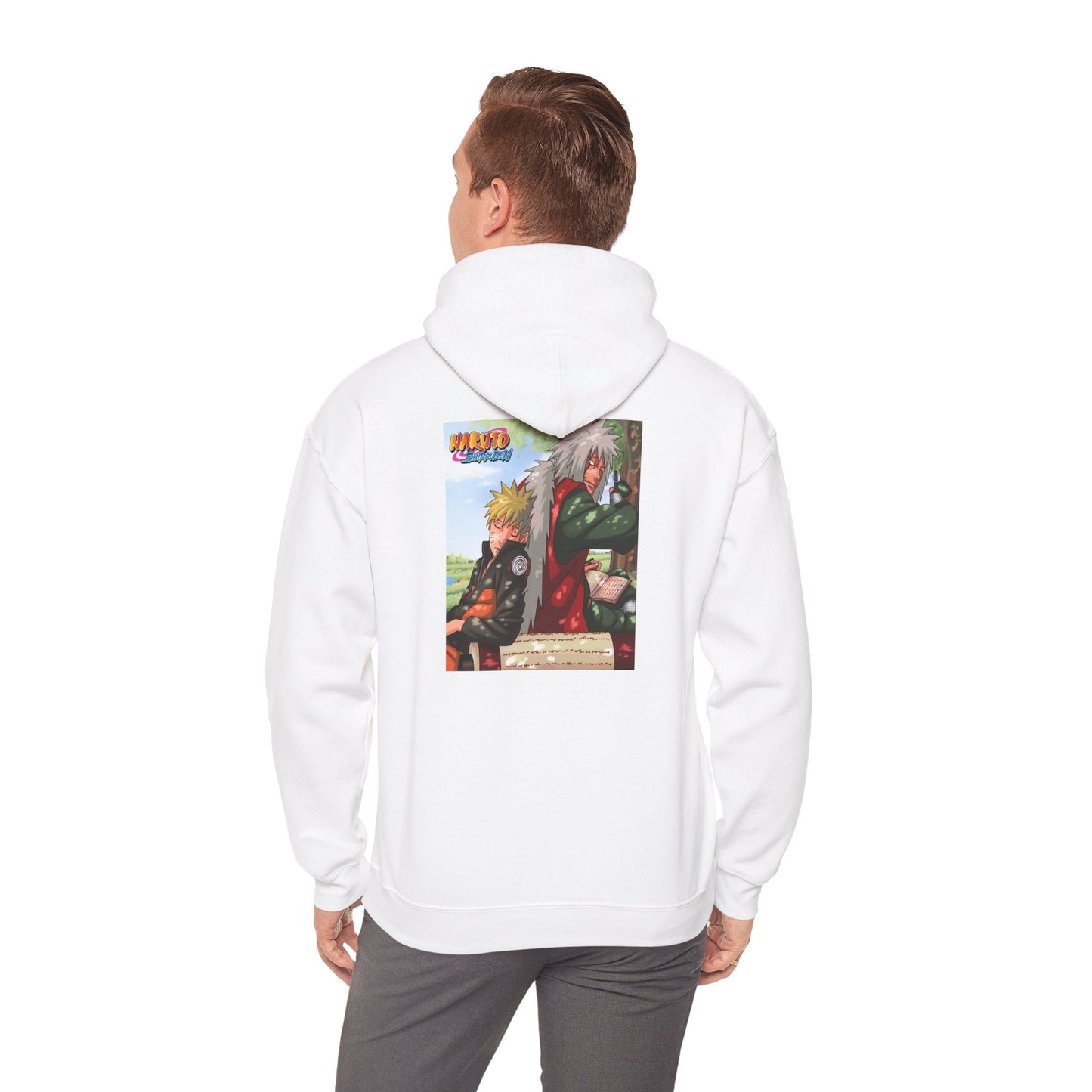 Naruto and Jiraiya's Bond, Front and Back Design, Cotton Hoodie