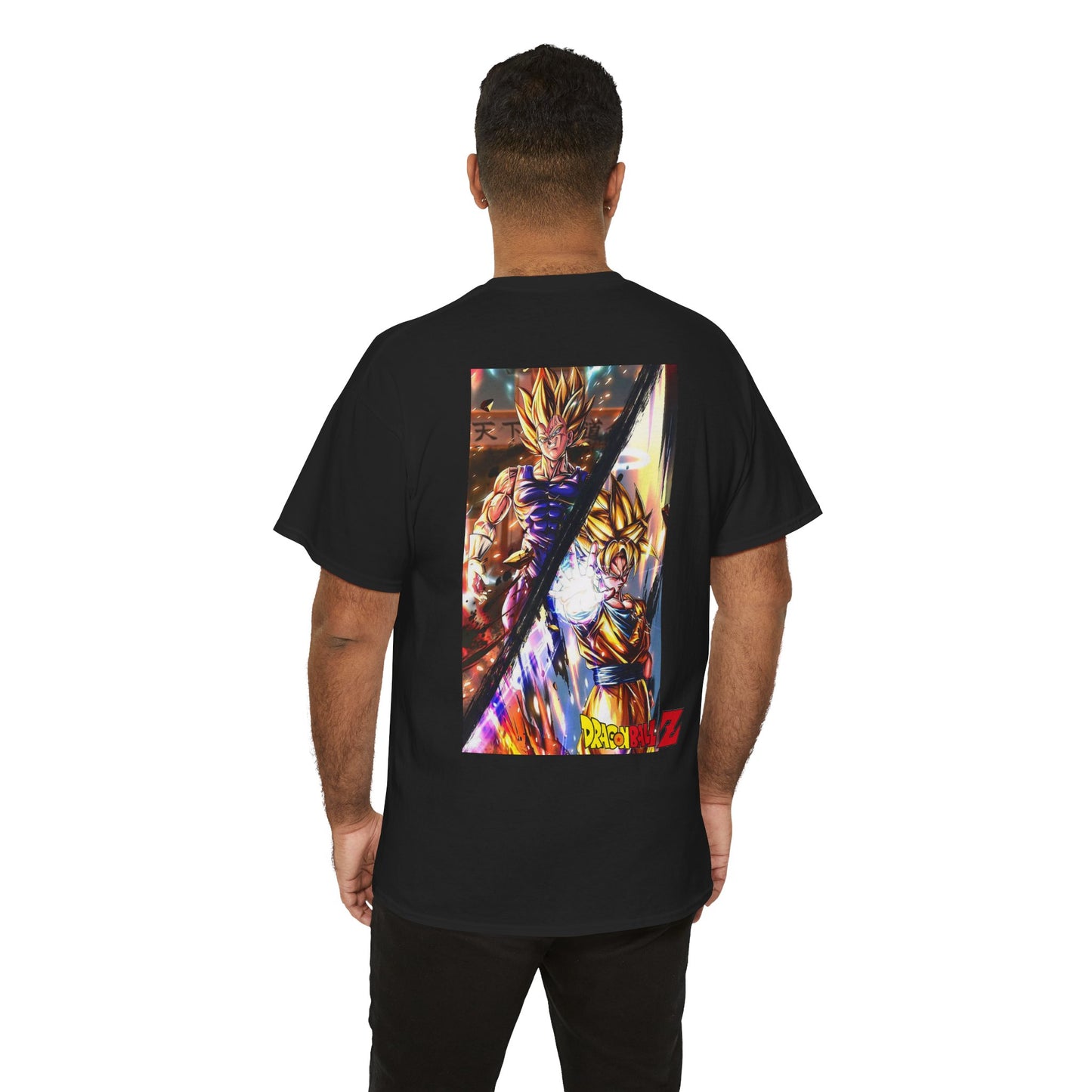 Goku and Vegeta Fusion, Front and Back Design, 100% Heavy Cotton Shirt