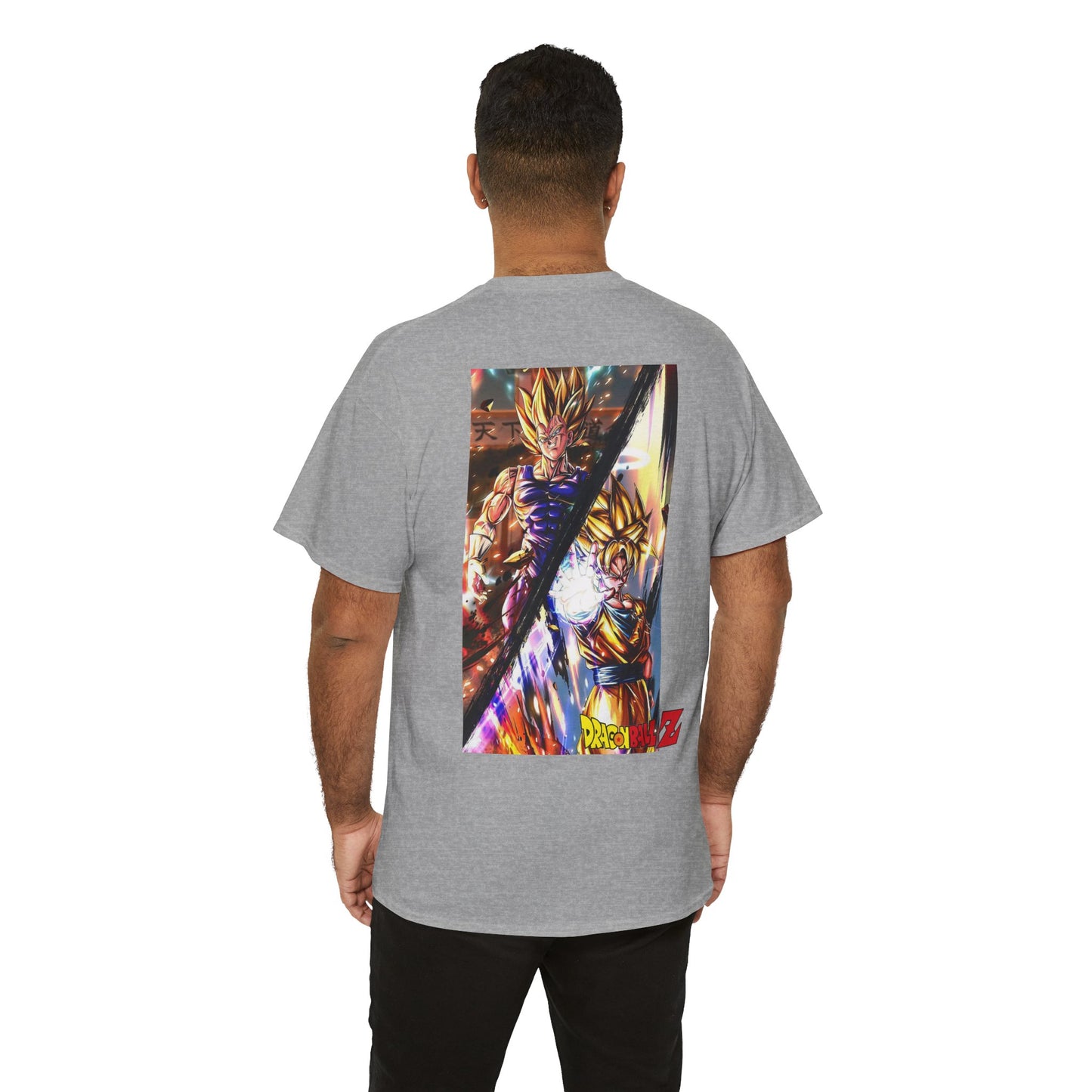 Goku and Vegeta Fusion, Front and Back Design, 100% Heavy Cotton Shirt