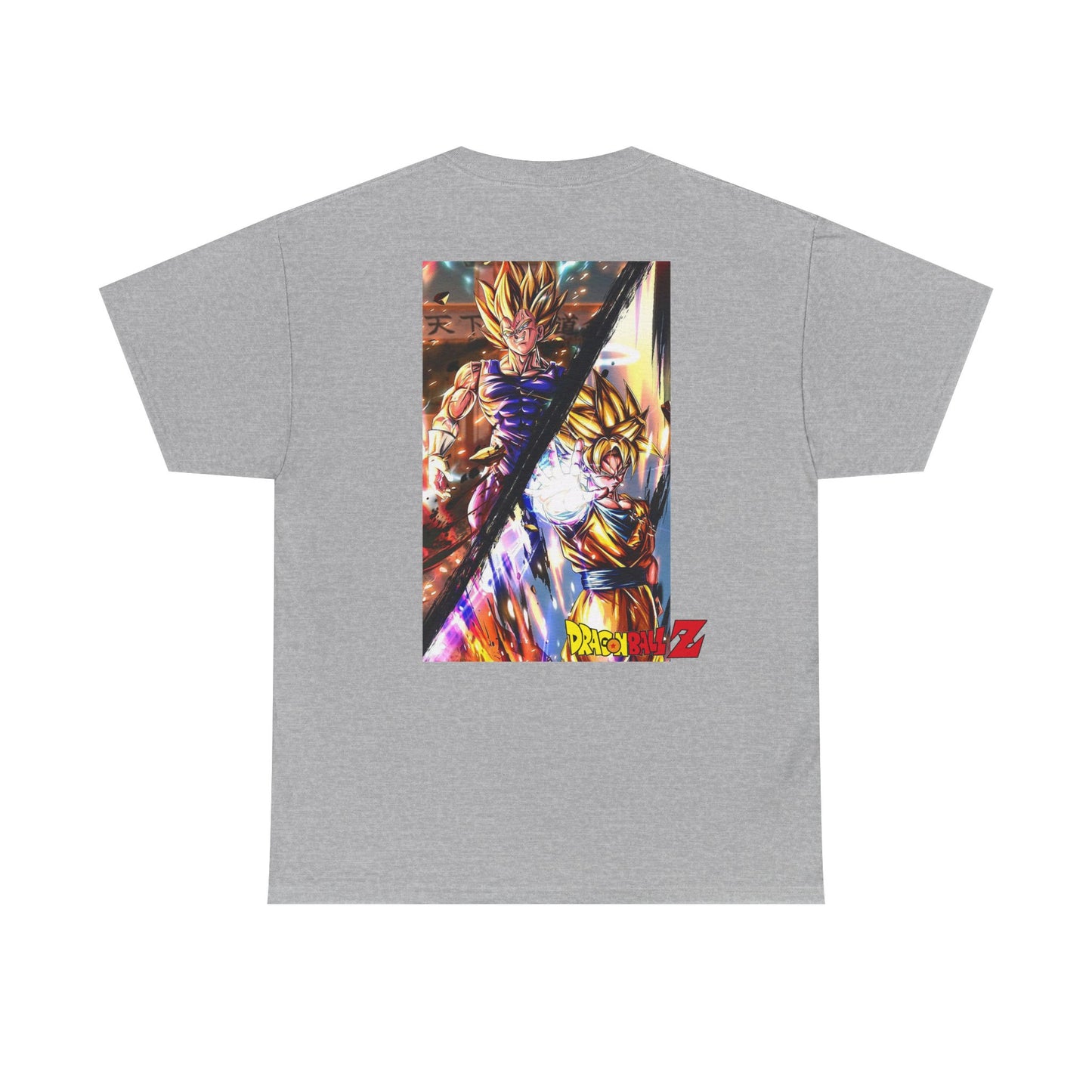 Goku and Vegeta Fusion, Front and Back Design, 100% Heavy Cotton Shirt