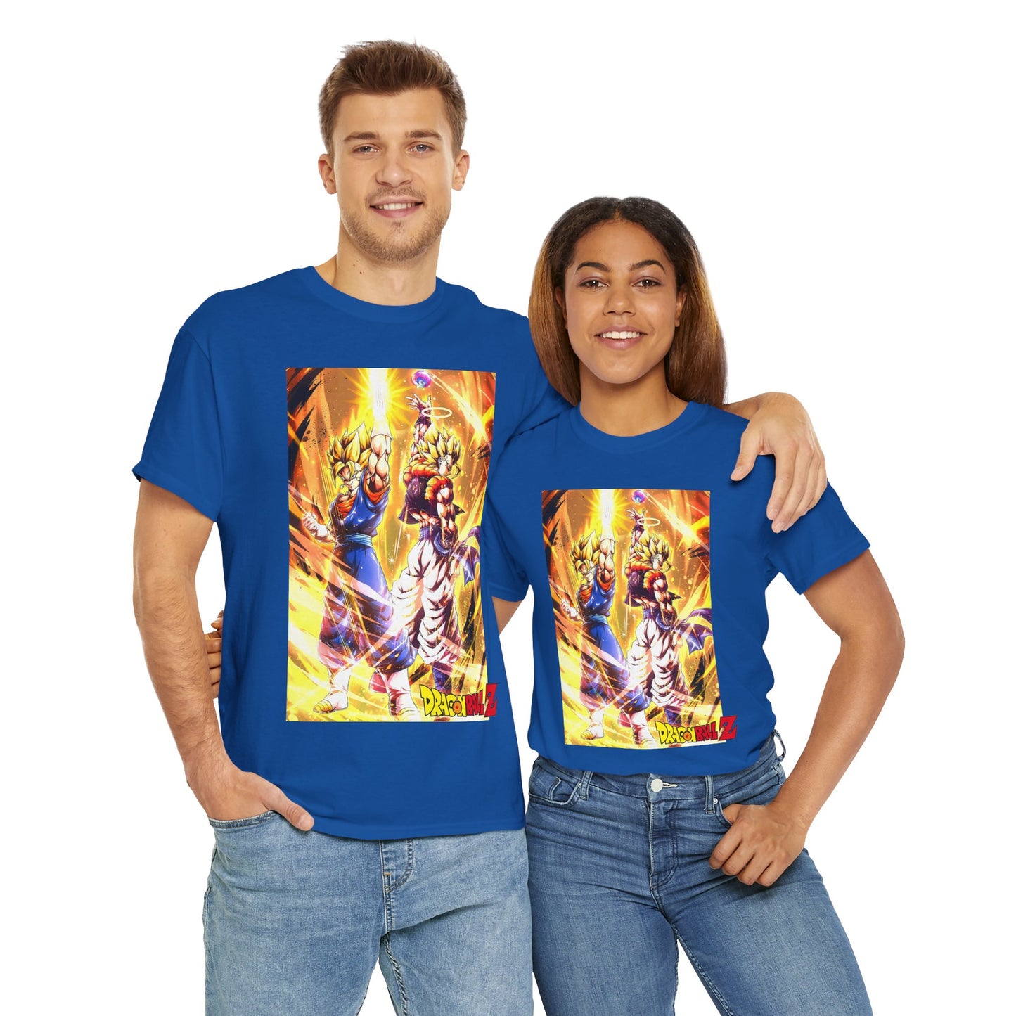 Goku and Vegeta Fusion, Front and Back Design, 100% Heavy Cotton Shirt