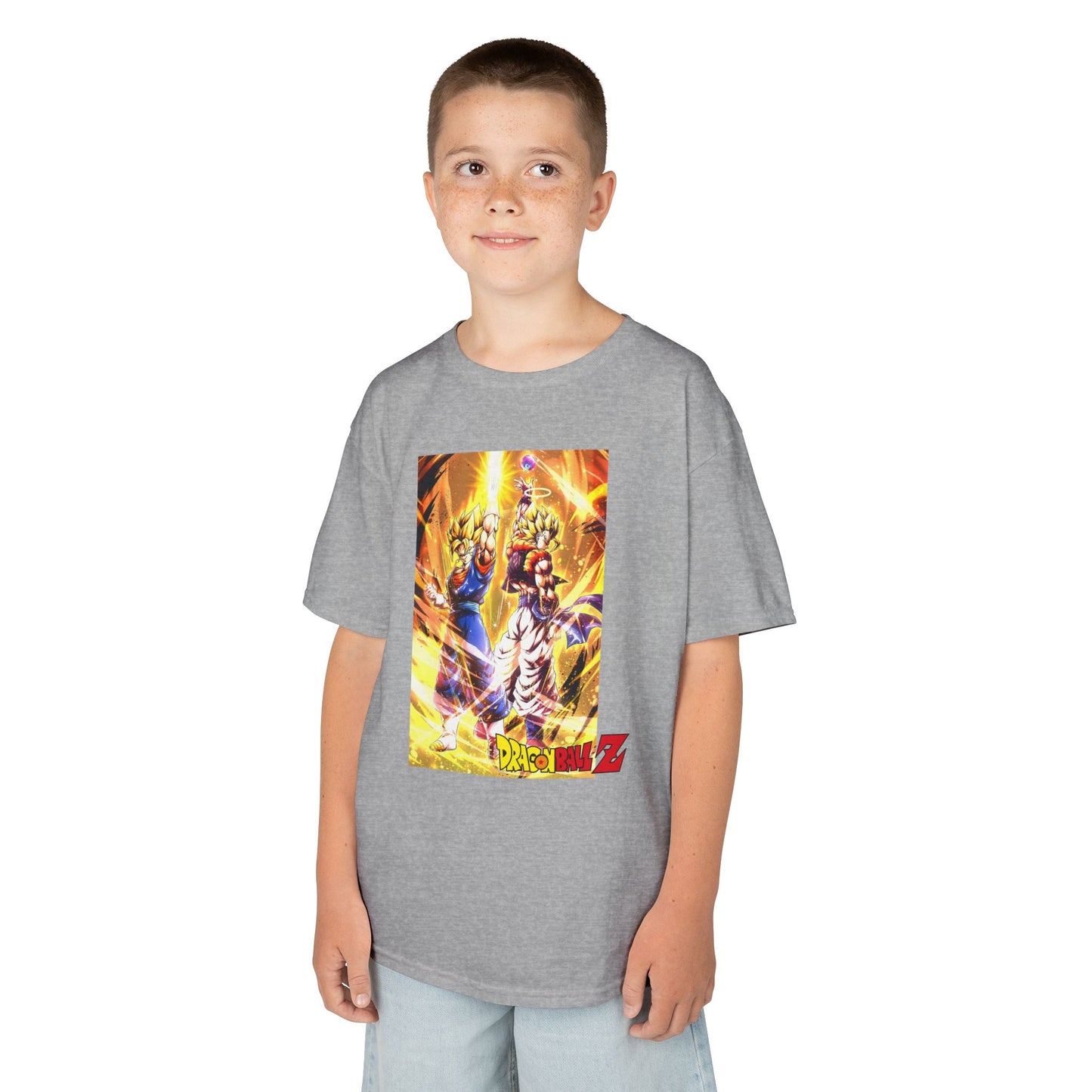 Goku and Vegeta Fusion, Front and Back Design, Kids 100% Heavy Cotton Shirt