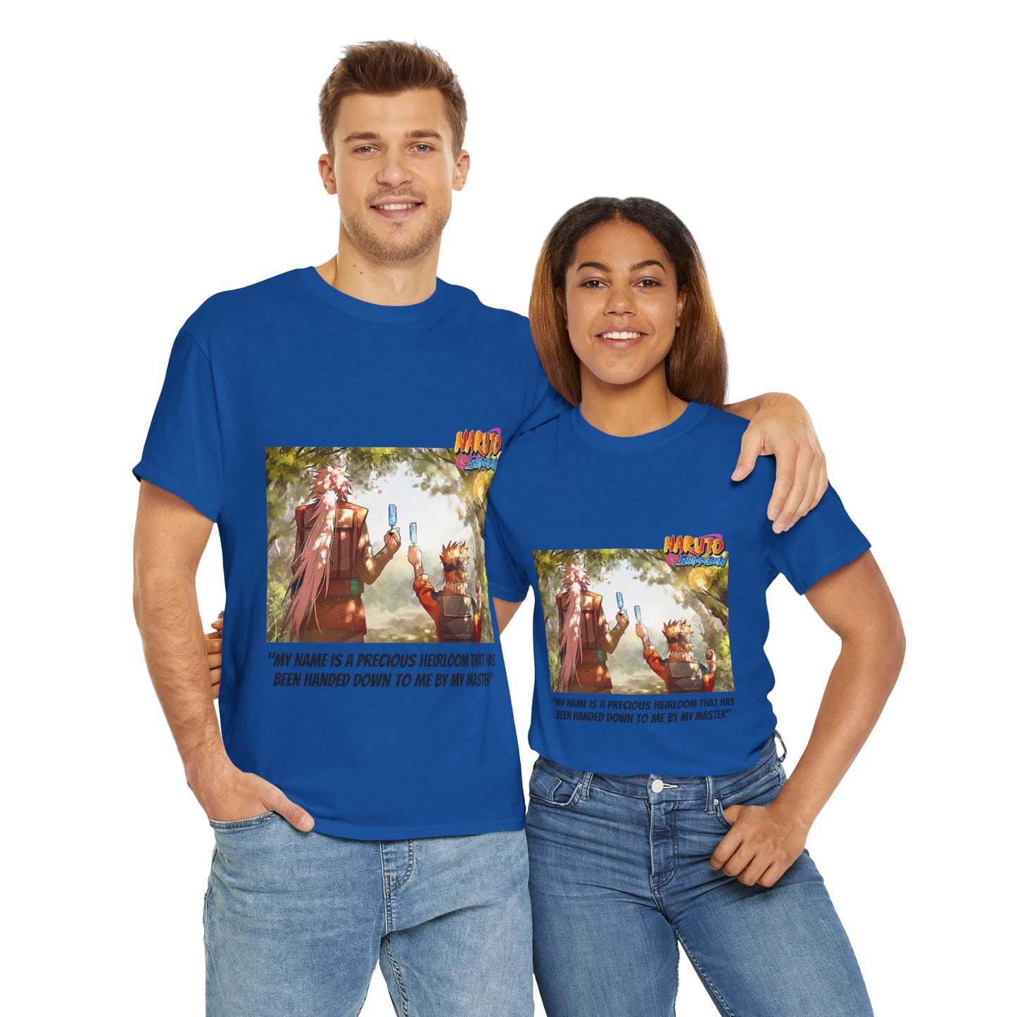 Naruto and Jiraiya's Bond, Front and Back Design, 100% Heavy Cotton Shirt