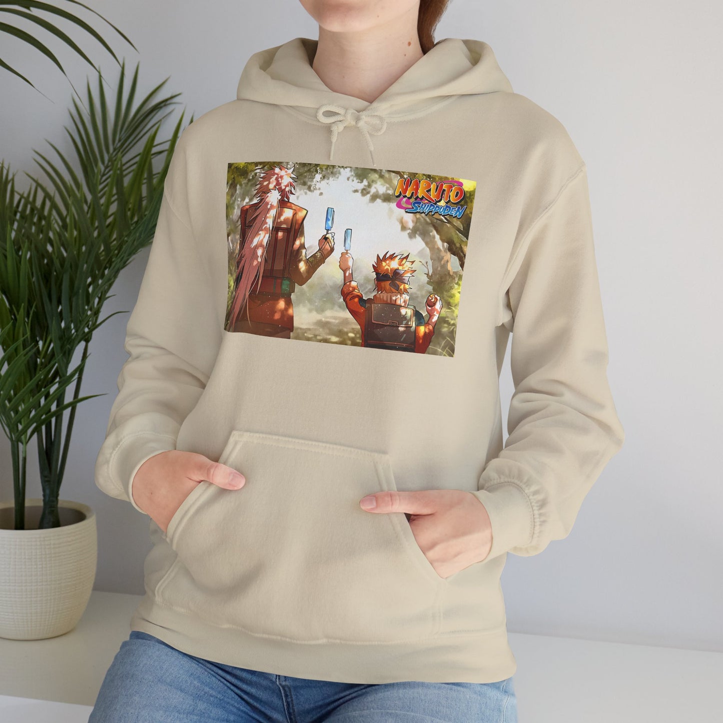 Naruto and Jiraiya's Bond, Front and Back Design, Cotton Hoodie
