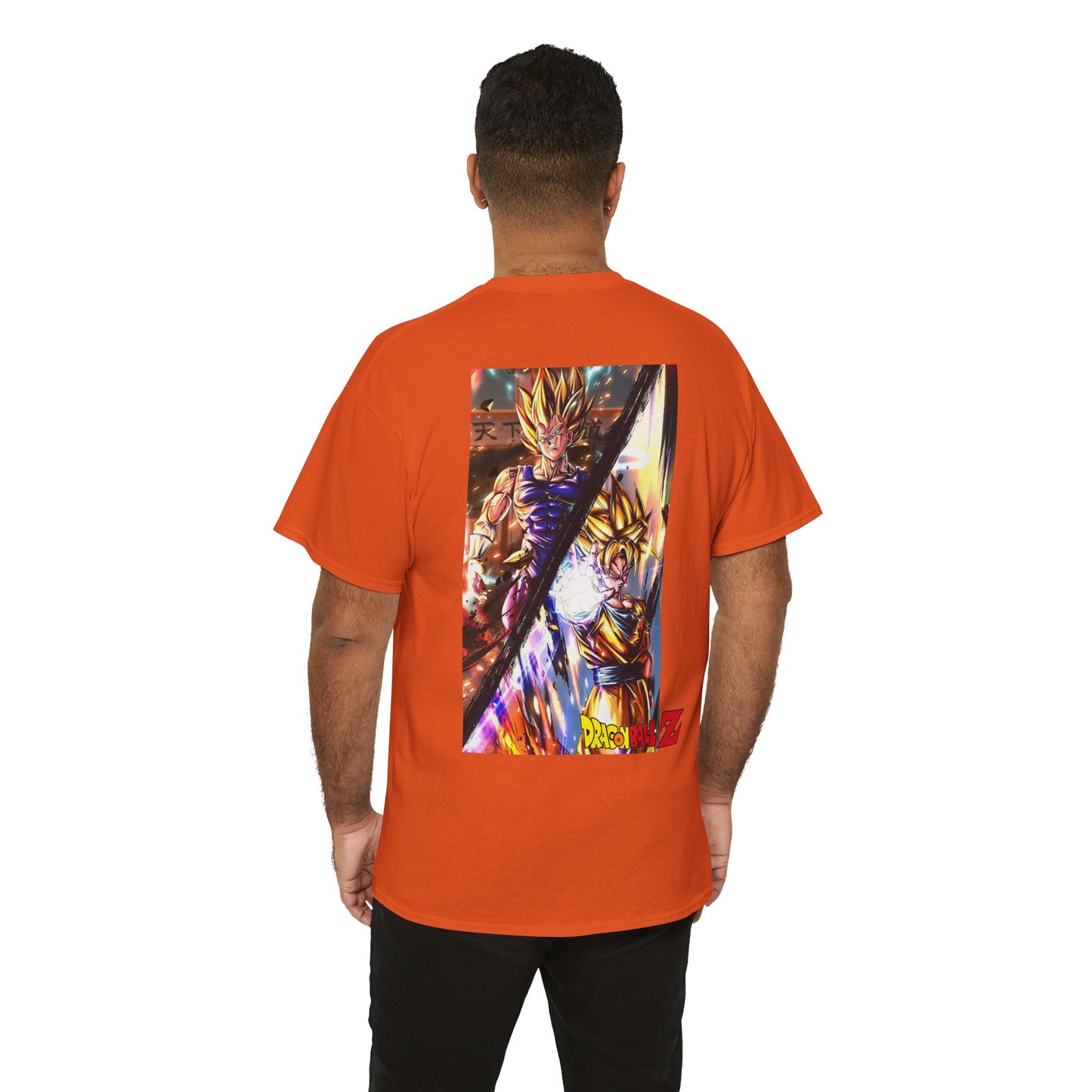 Goku and Vegeta Fusion, Front and Back Design, 100% Heavy Cotton Shirt