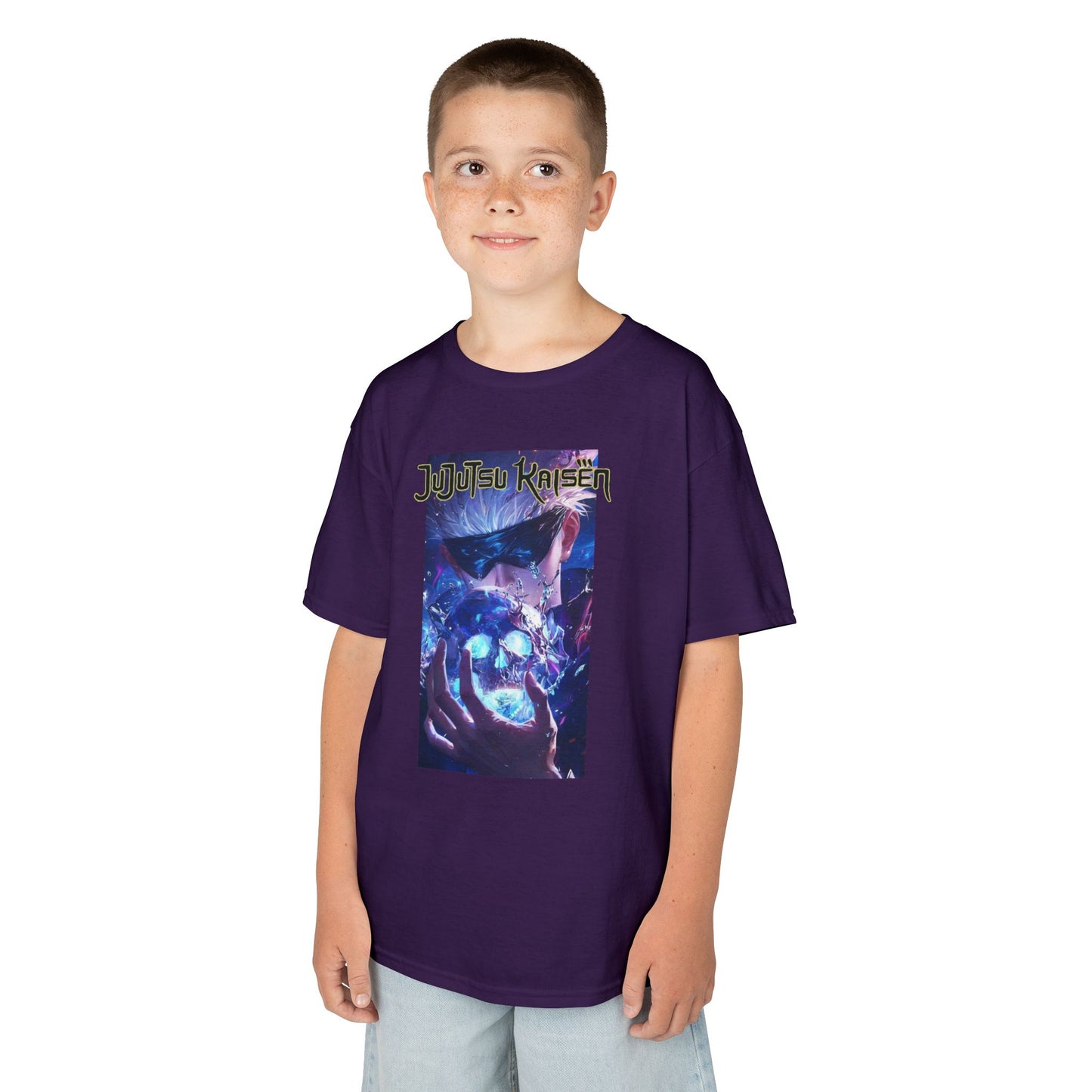 Satoru Gojo, Front and Back Design, Kids 100% Heavy Cotton Shirt