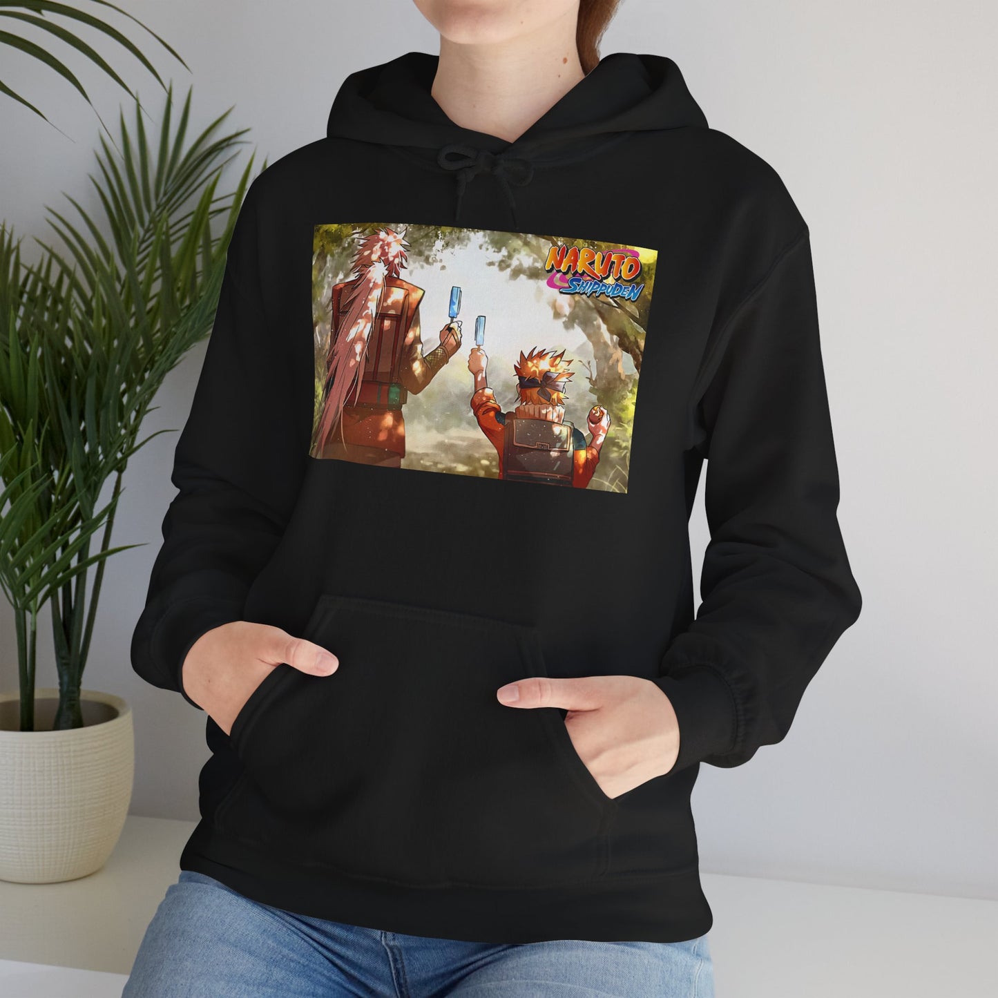 Naruto and Jiraiya's Bond, Front and Back Design, Cotton Hoodie