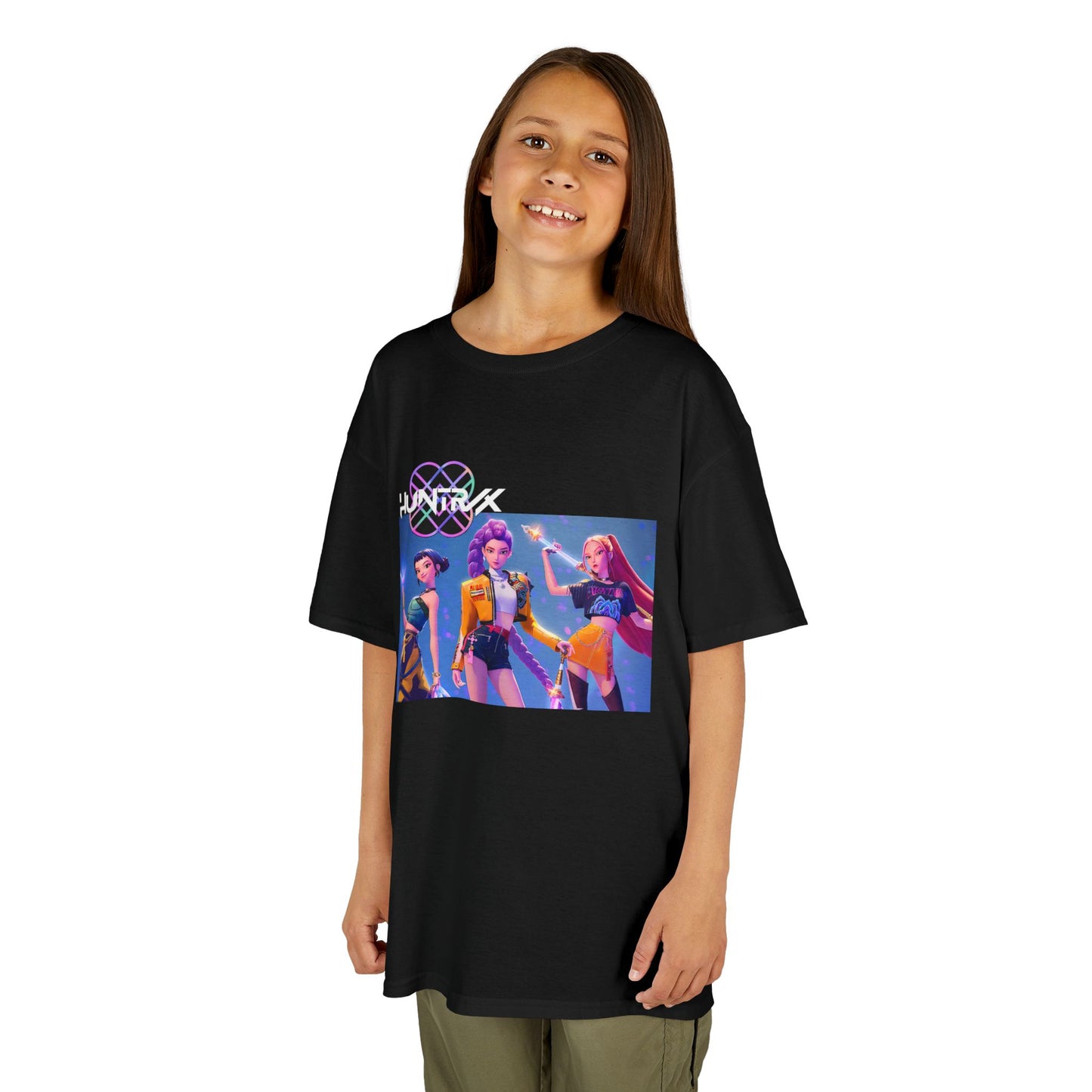 Huntrix and Saja Boys, Front and Back Design, 100% Heavy Cotton Shirt