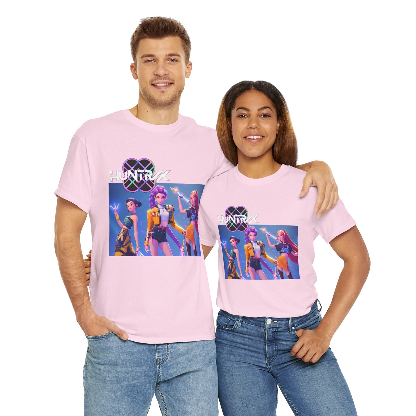 Huntrix and Saja Boys, Front and Back Design, 100% Heavy Cotton Shirt