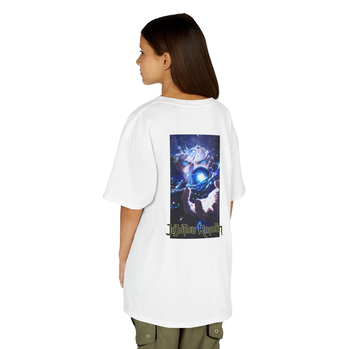 Satoru Gojo, Front and Back Design, Kids 100% Heavy Cotton Shirt