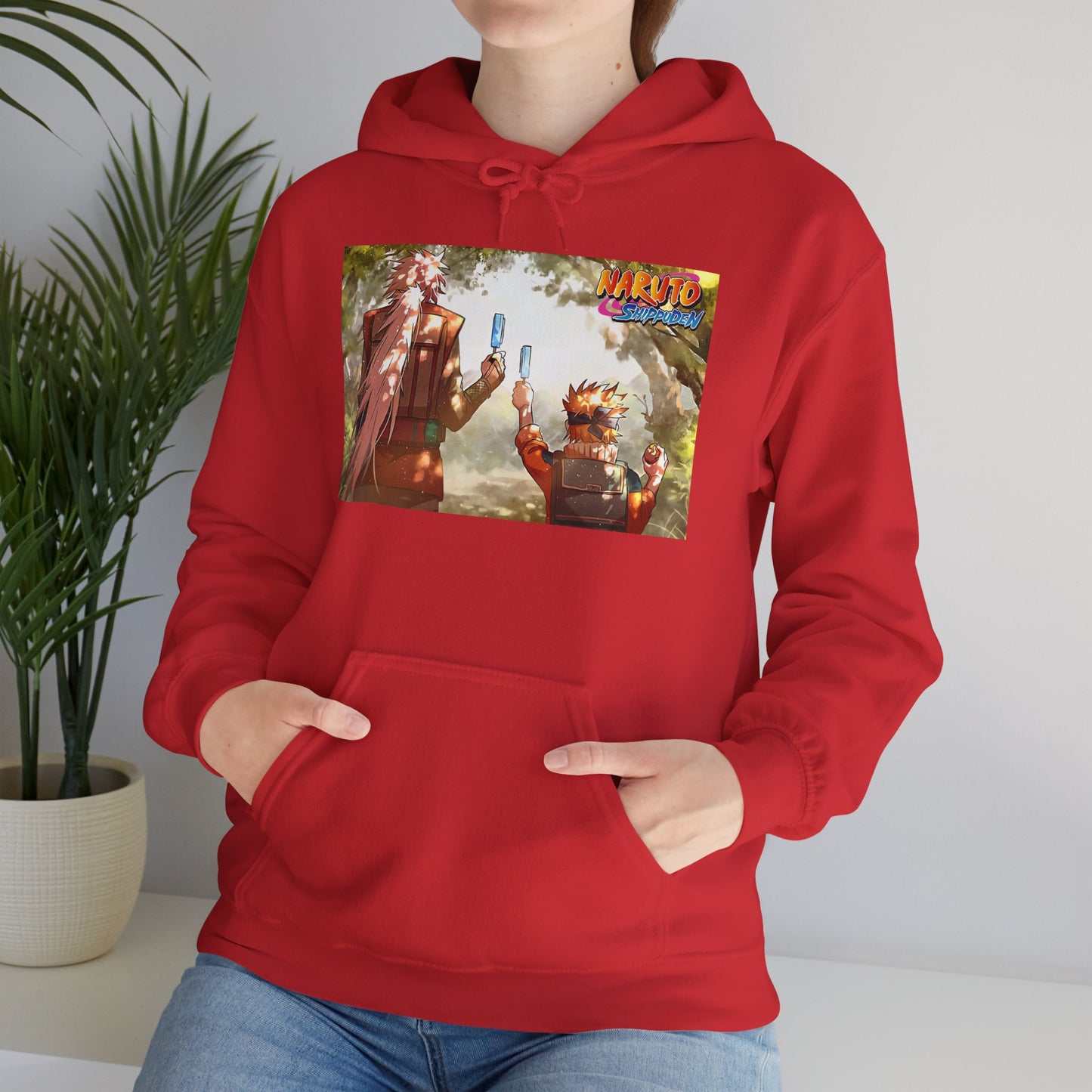 Naruto and Jiraiya's Bond, Front and Back Design, Cotton Hoodie