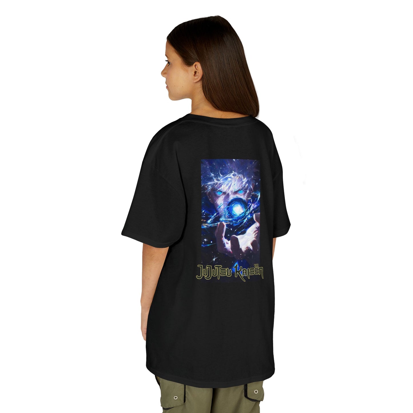 Satoru Gojo, Front and Back Design, Kids 100% Heavy Cotton Shirt