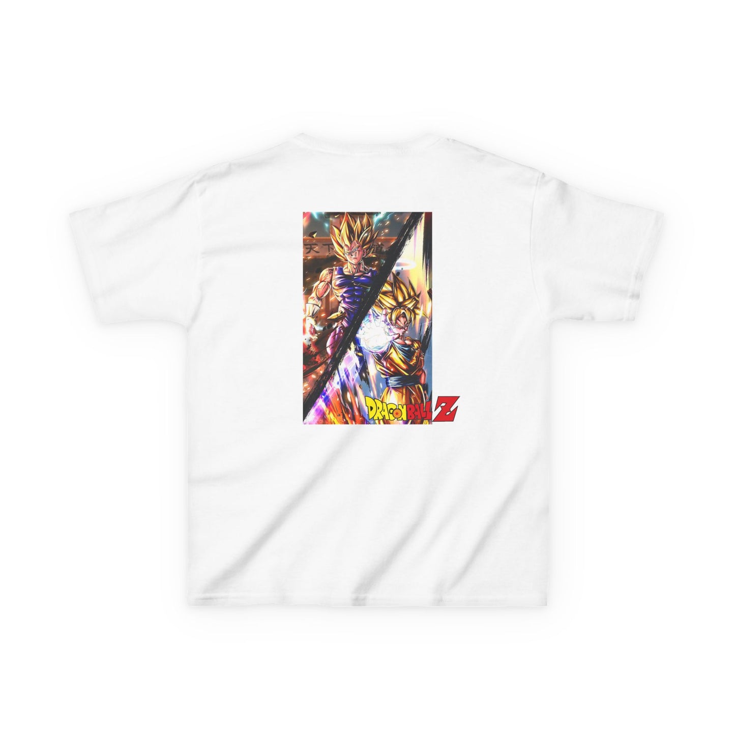 Goku and Vegeta Fusion, Front and Back Design, Kids 100% Heavy Cotton Shirt