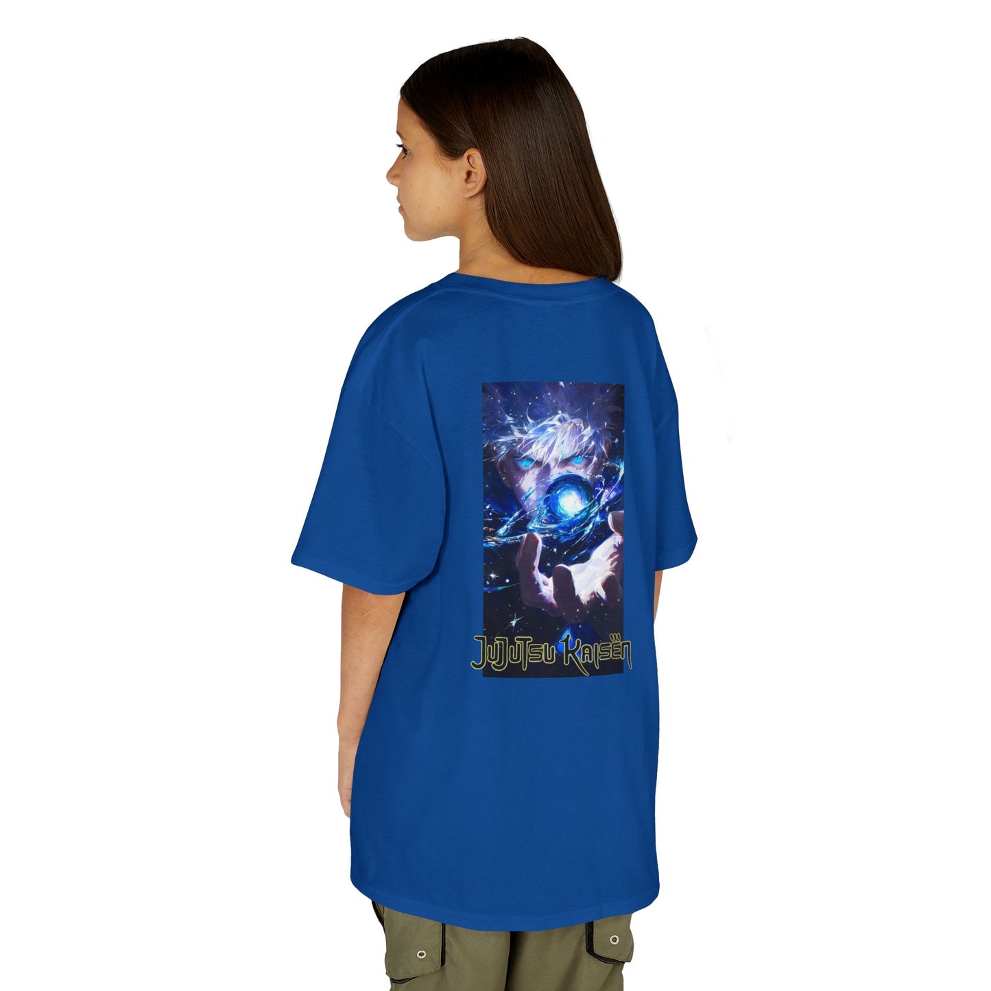 Satoru Gojo, Front and Back Design, Kids 100% Heavy Cotton Shirt