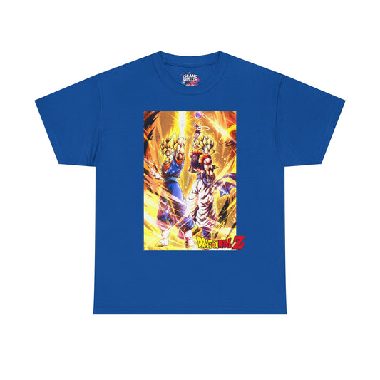 Goku and Vegeta Fusion, Front and Back Design, 100% Heavy Cotton Shirt