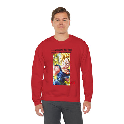 Vegeta + Quote Cotton Crewneck Sweatshirt