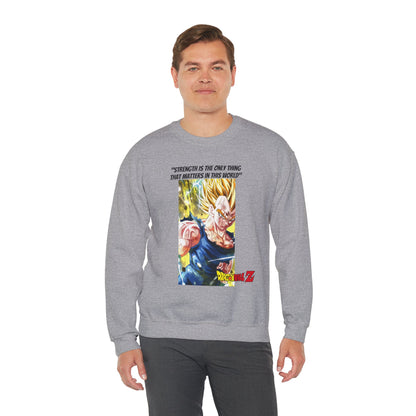Vegeta + Quote Cotton Crewneck Sweatshirt