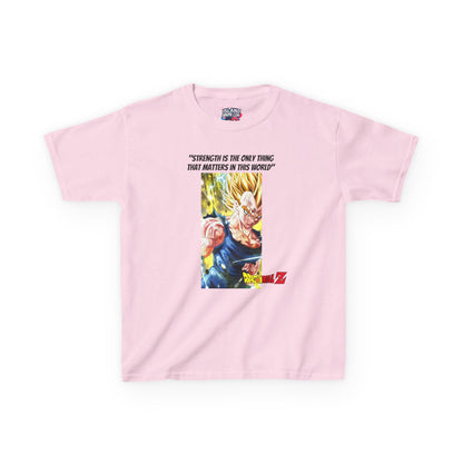 Vegeta + Quote, Kids 100% Heavy Cotton Shirt