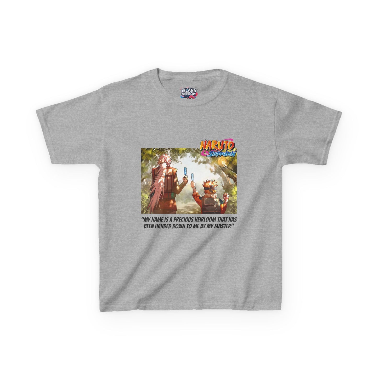 Naruto & Jiraiya's Bond + Quote, Front and Back Design, Kids 100% Heavy Cotton Shirt