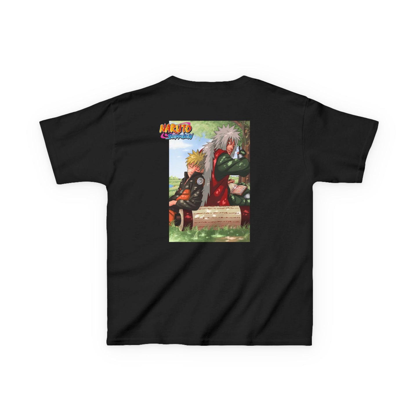 Naruto & Jiraiya's Bond + Quote, Front and Back Design, Kids 100% Heavy Cotton Shirt