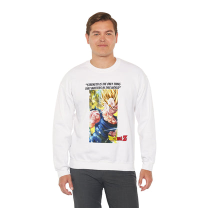 Vegeta + Quote Cotton Crewneck Sweatshirt